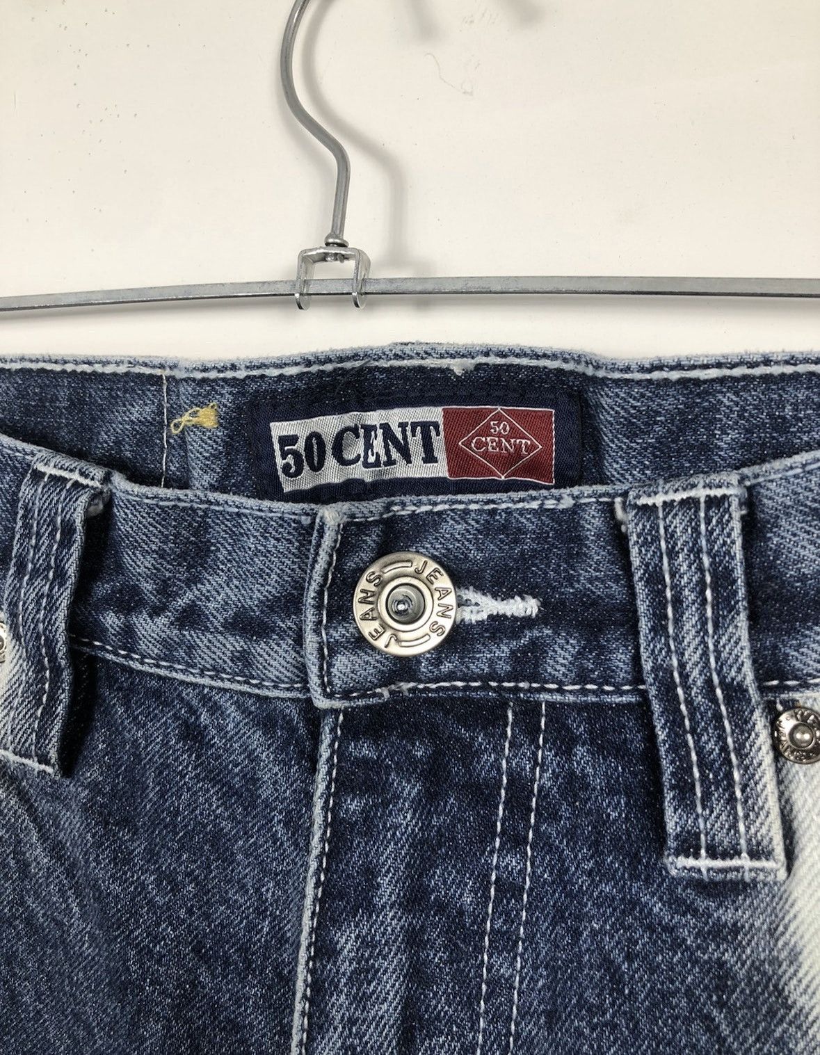 50 Cent × Rap Tees × Vintage 50 Cent authentic Vintage Baggy Denim Jeans Very Rare Item Size US 32 / EU 48 - 11 Thumbnail
