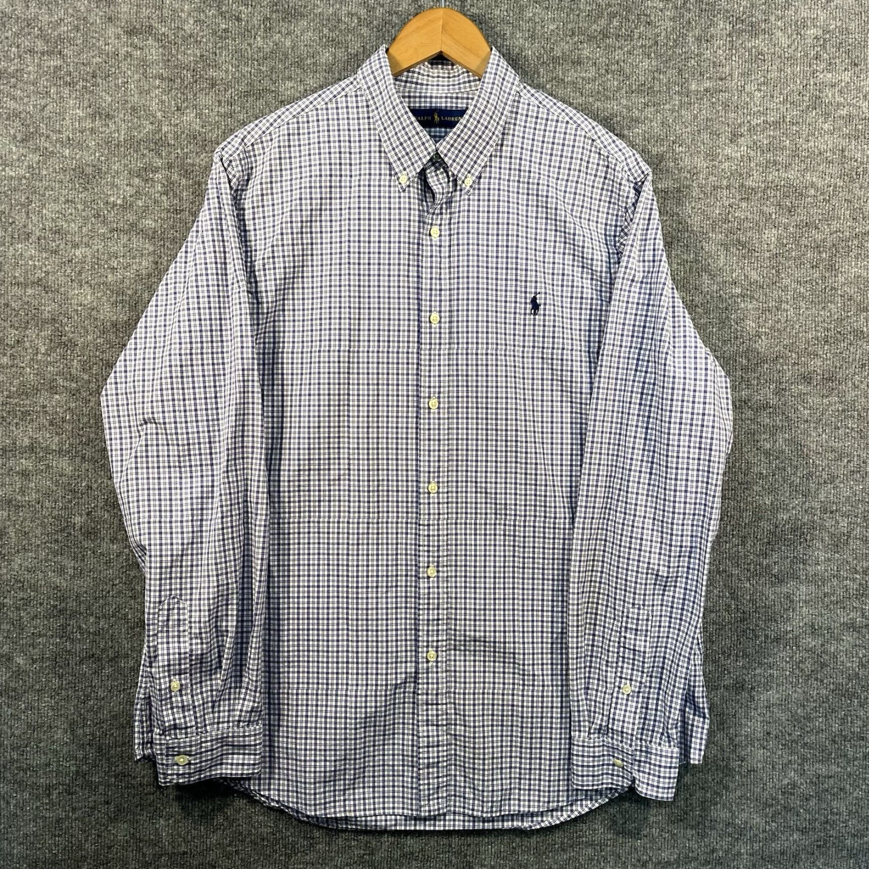 Polo Ralph Lauren Polo Ralph Lauren Plaid Classic Flannel Button-Up Shirt XL Long Sleeve Pony Blue Size US XL / EU 56 / 4 - 2 Thumbnail