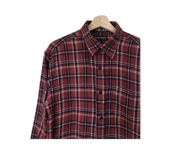 Japanese Brand Light Staff Plaid Tartan Flannel Shirt Size US S / EU 44-46 / 1 - 3 Thumbnail