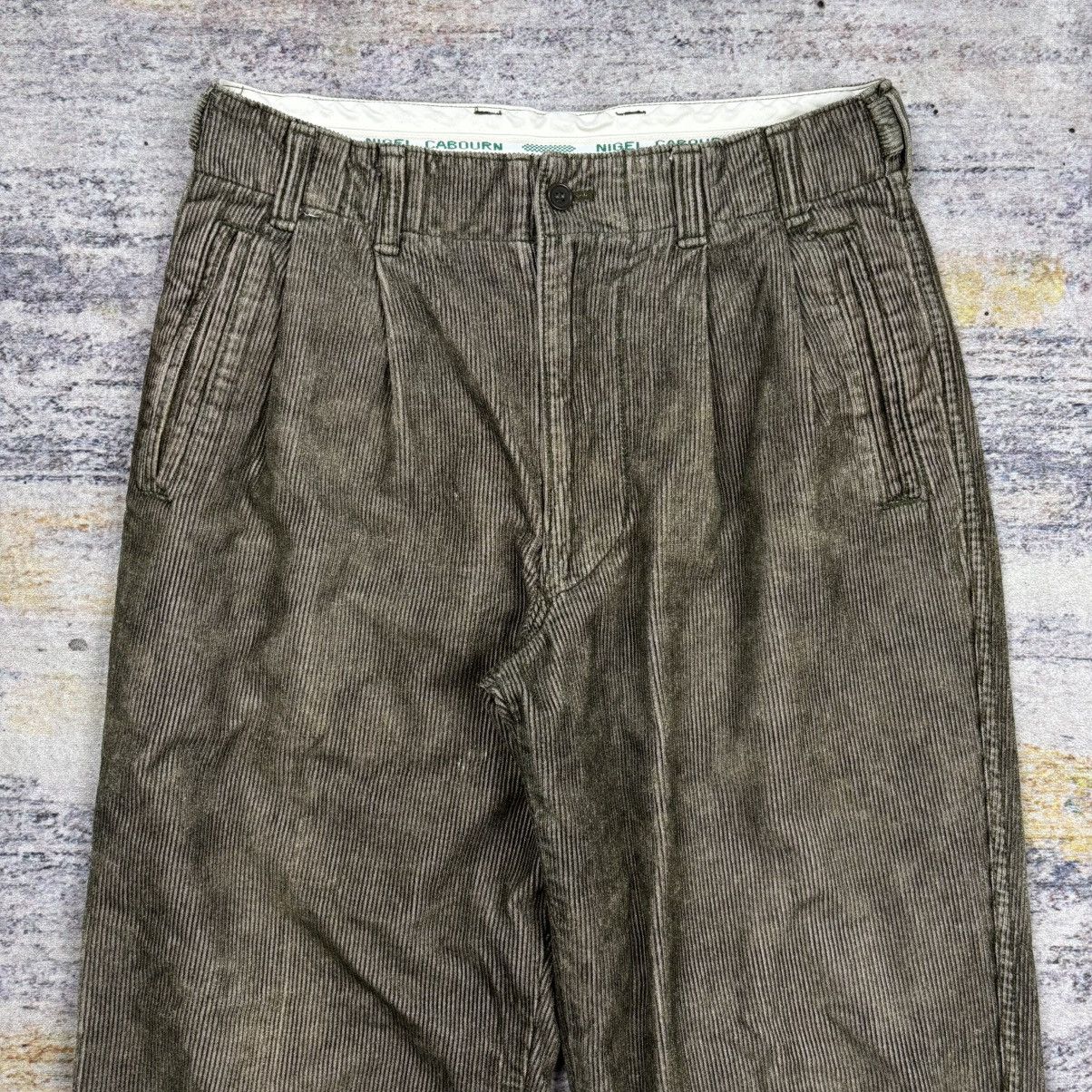 Nigel Cabourn Vintage 90s Nigel Cabourn authentic pleated cordoroy pants Size US 29 - 3 Thumbnail