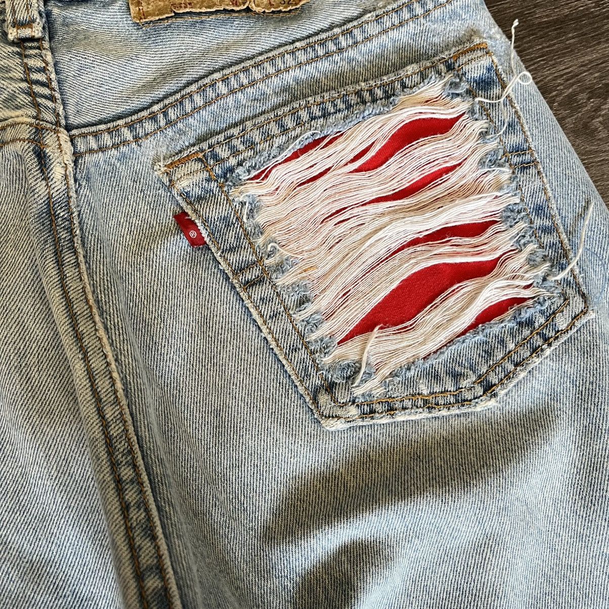 Levi's Vintage 1990s Levis 501 Reworked Buttonfly Denim Jeans 30x30 Size US 30 / EU 46 - 4 Thumbnail