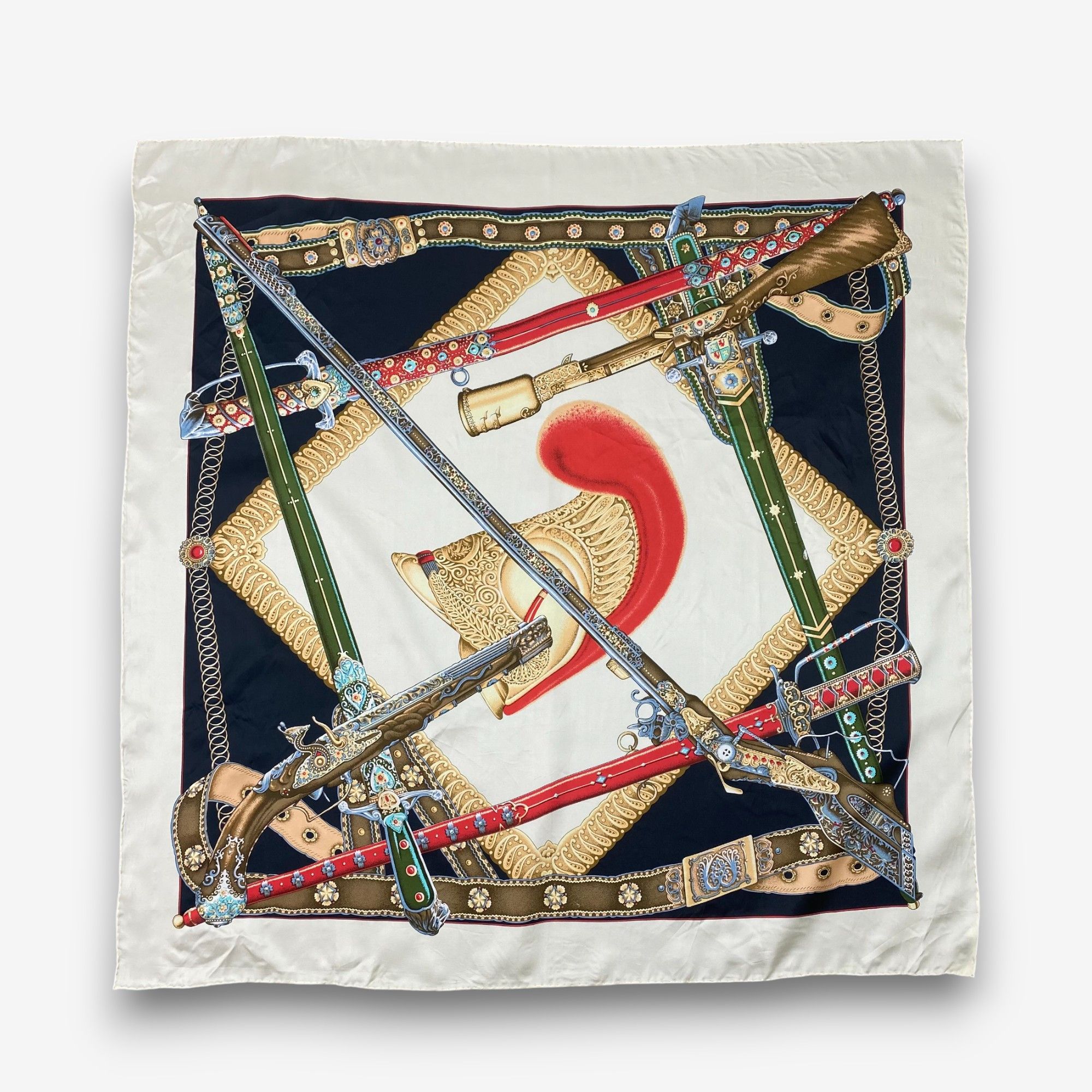 Japanese Brand Vintage Military Regalia SILK Scarf Twill Wraps Scarves Size ONE SIZE - 1 Thumbnail