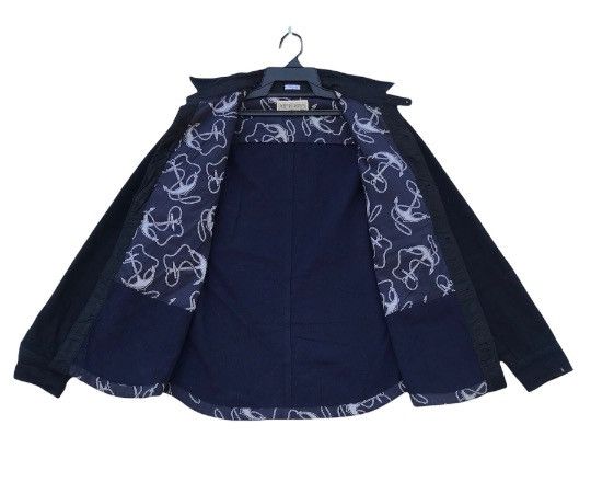 Vtg 90s NOLLEY japan navy garment sail wool jacket