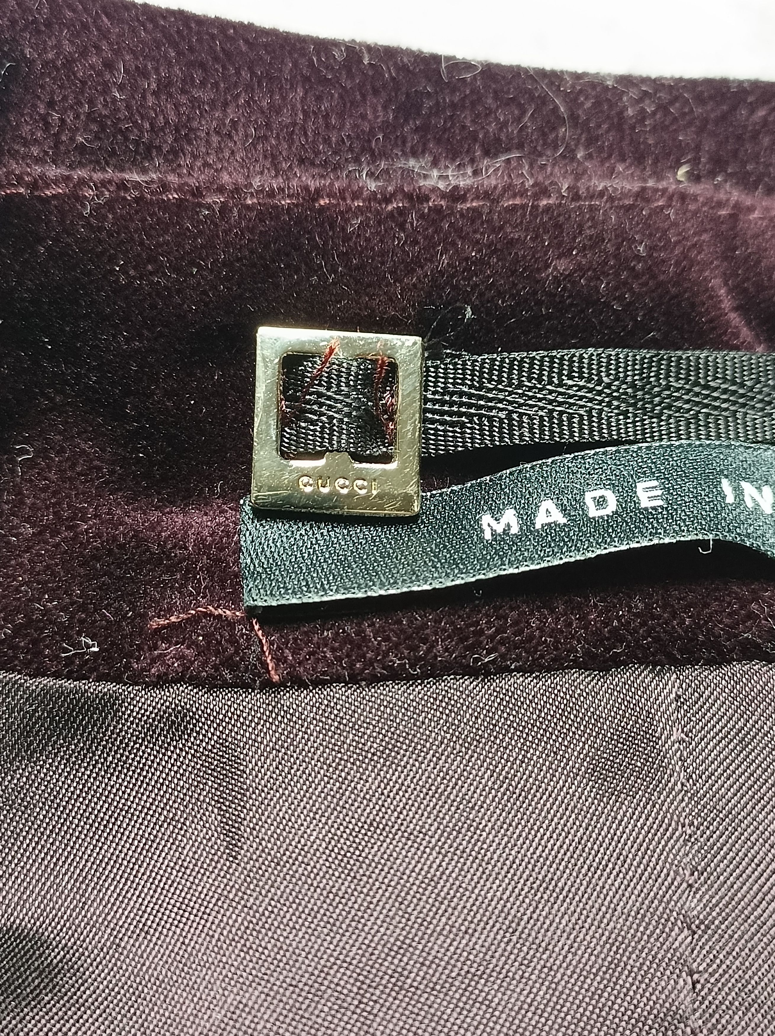 Gucci GUCCI Velvet Elegant Blazer Jacket Burgundy IT 42 Size M / US 6-8 / IT 42-44 - 10 Thumbnail