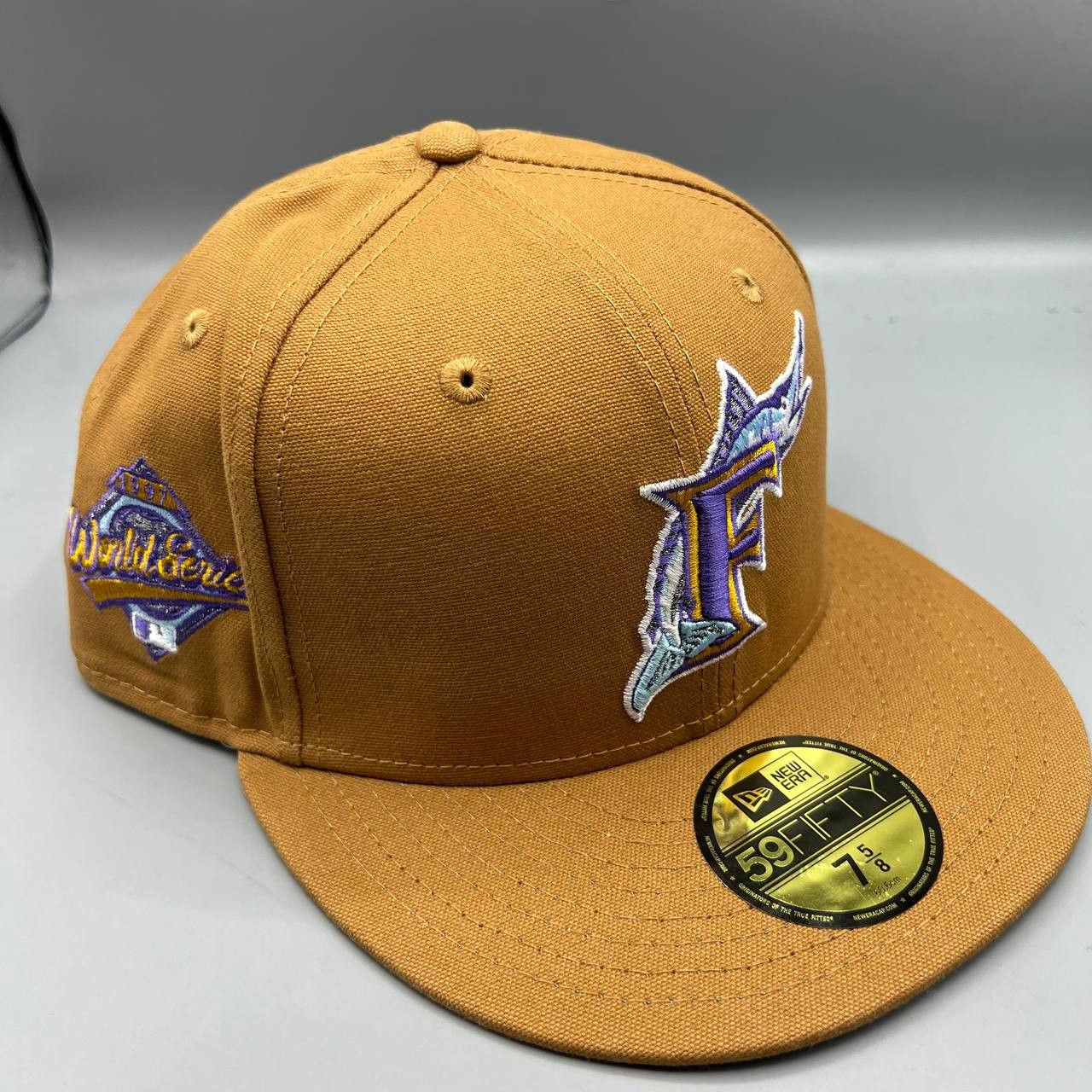 New Era Florida Marlins Hat Men 7 5/8 59Fifty New Era MLB Fitted Cap Size ONE SIZE - 1 Thumbnail