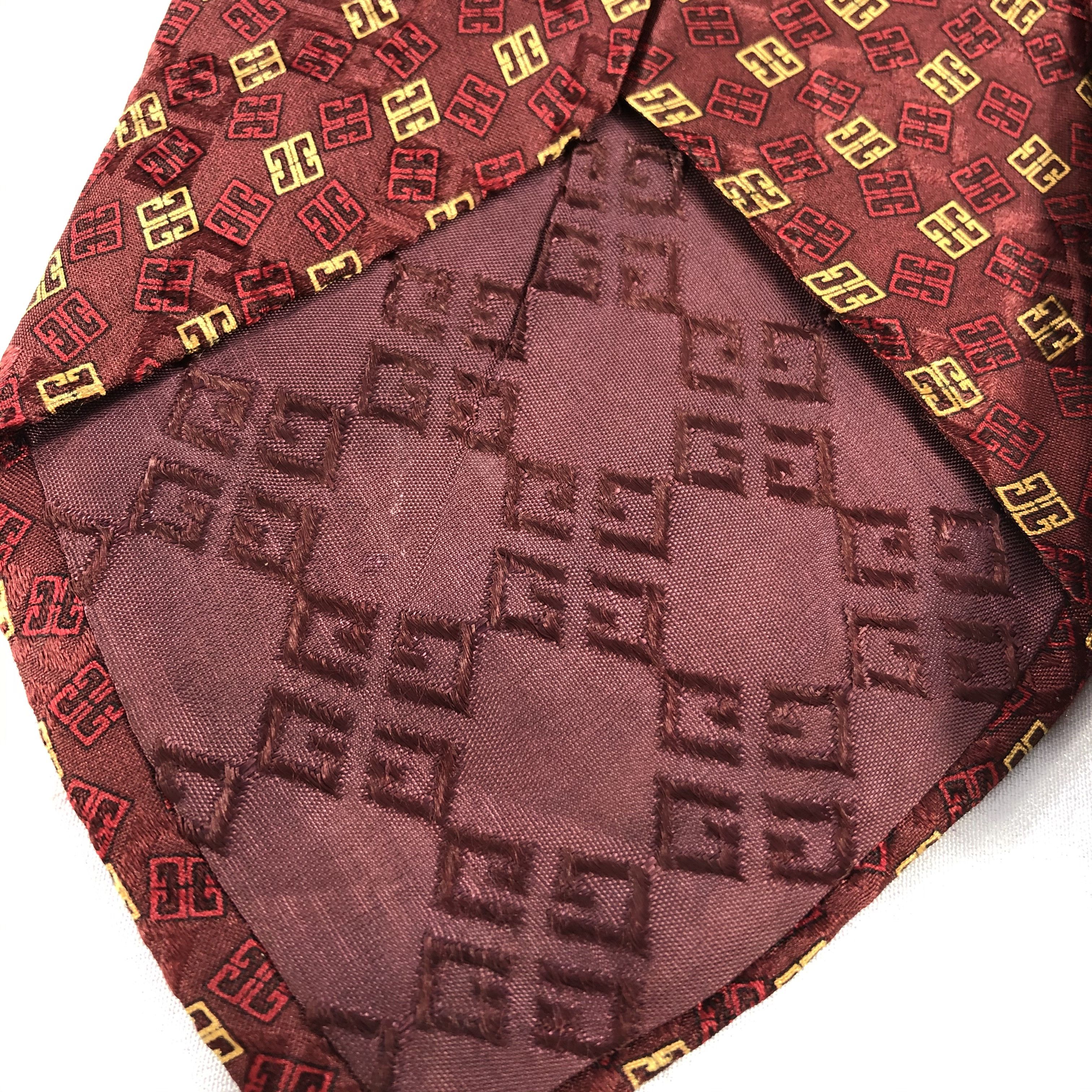 Givenchy Givenchy Monogram Silk Neck Ties T79 Size ONE SIZE - 5 Thumbnail