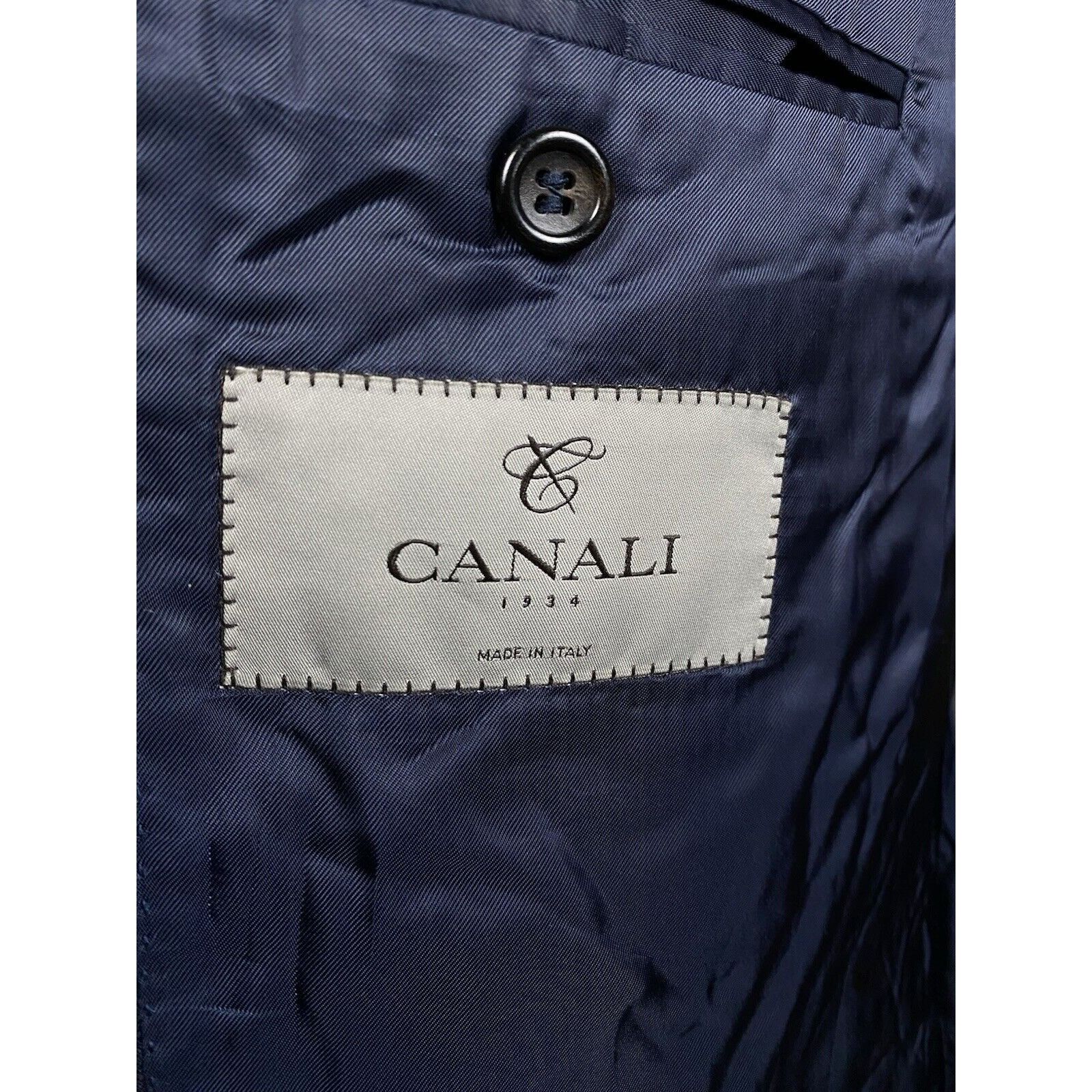Canali Canali Men's Blue Wool Striped Blazer Sportcoat Jacket Size Size 54R - 10 Thumbnail