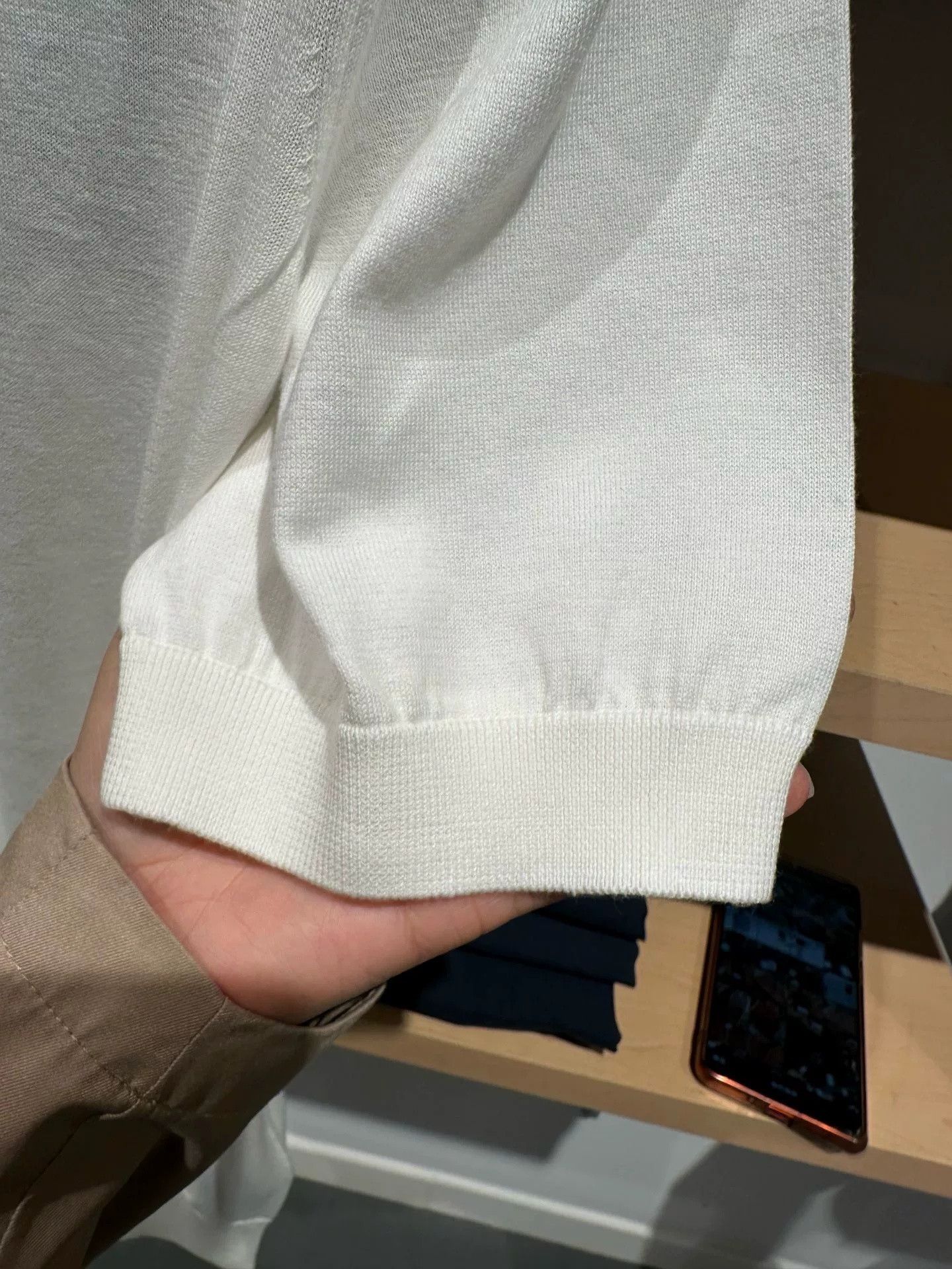 Ermenegildo Zegna Zegna White Knit Short Sleeve Polo Size US M / EU 48-50 / 2 - 4 Thumbnail