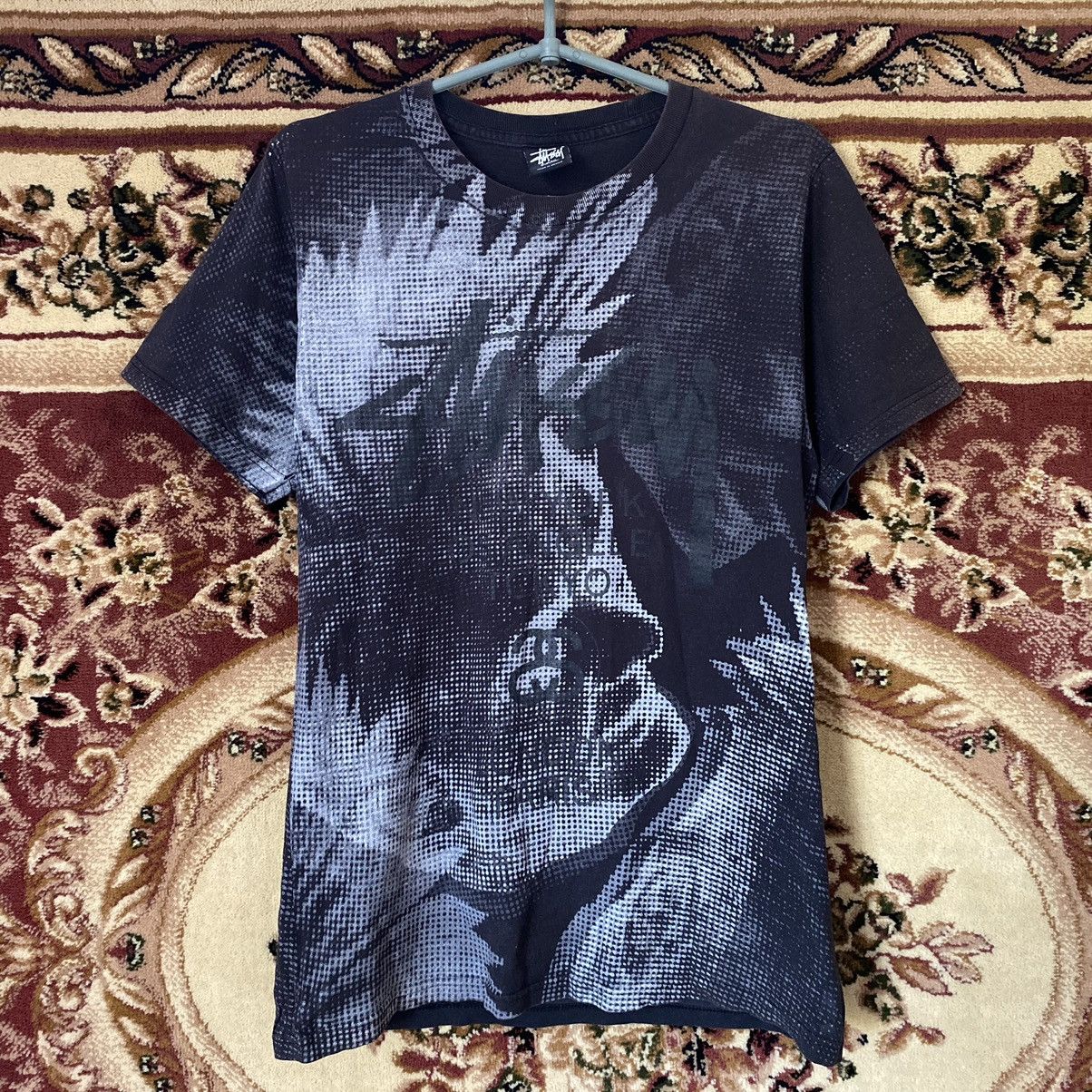 🔥Vintage 90’s Stussy Overprint Tee Punk Head Y2K Sk8 Style