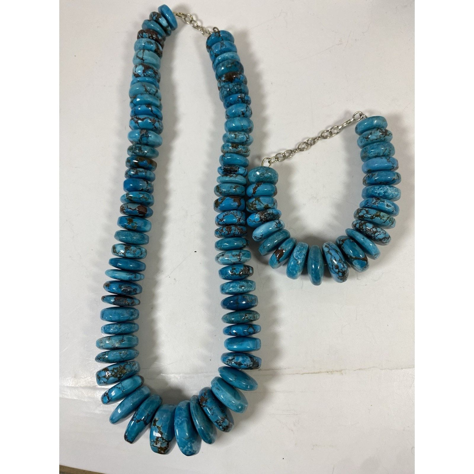 Other Vintage Native American Navajo Turquoise Necklace & Bracelet Size ONE SIZE - 9 Thumbnail