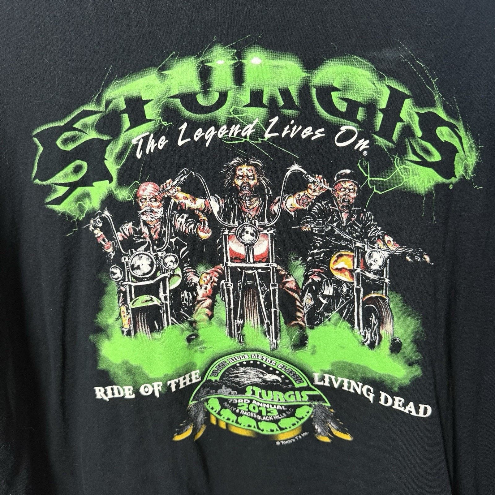 Gildan Sturgis T-shirt Black Ride Of The Living Dead Zombies Biker Size US XL / EU 56 / 4 - 1 Thumbnail