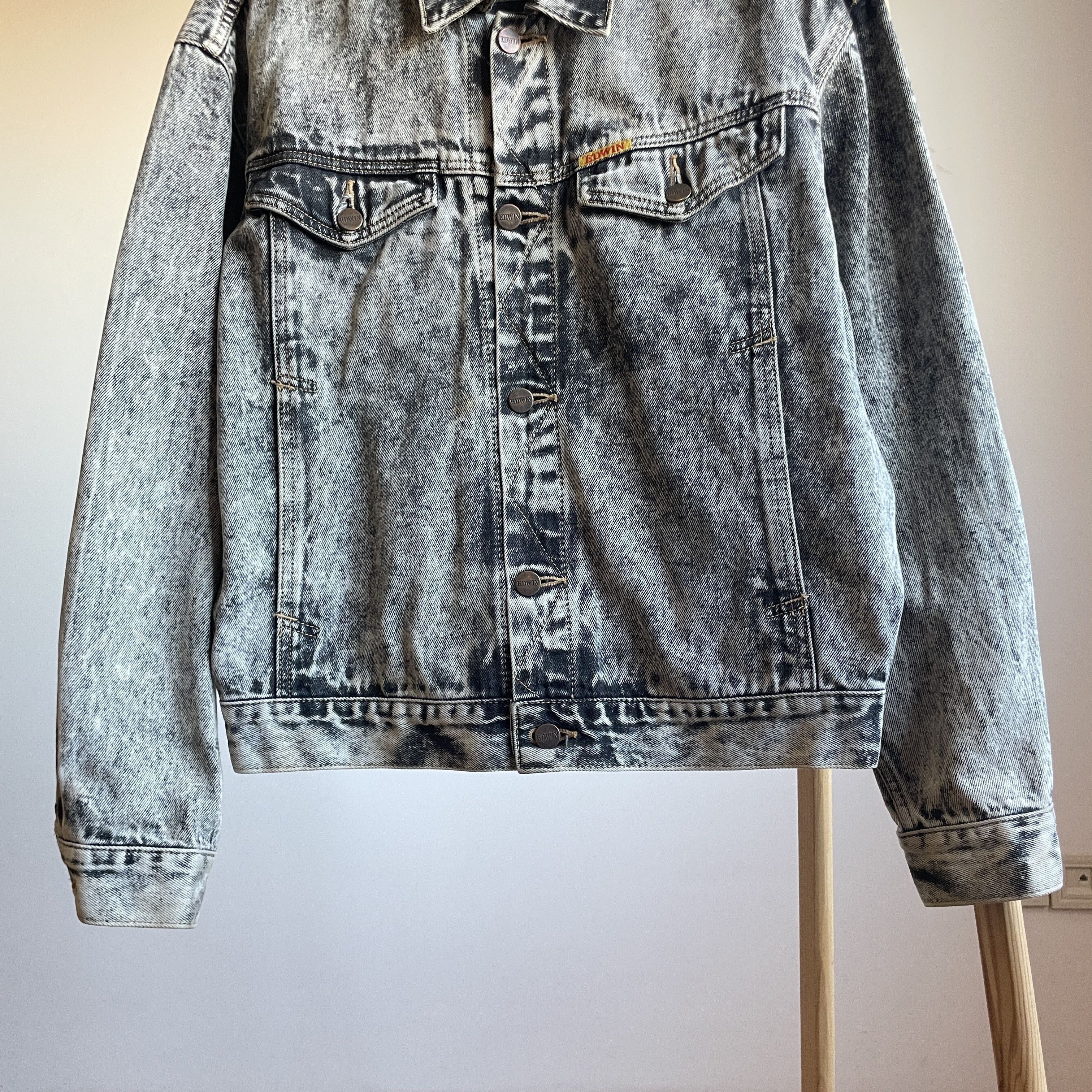 Edwin Edwin Bowie Rebel Rebel Made in Japan Vintage Denim Jacket Size US S / EU 44-46 / 1 - 5 Thumbnail