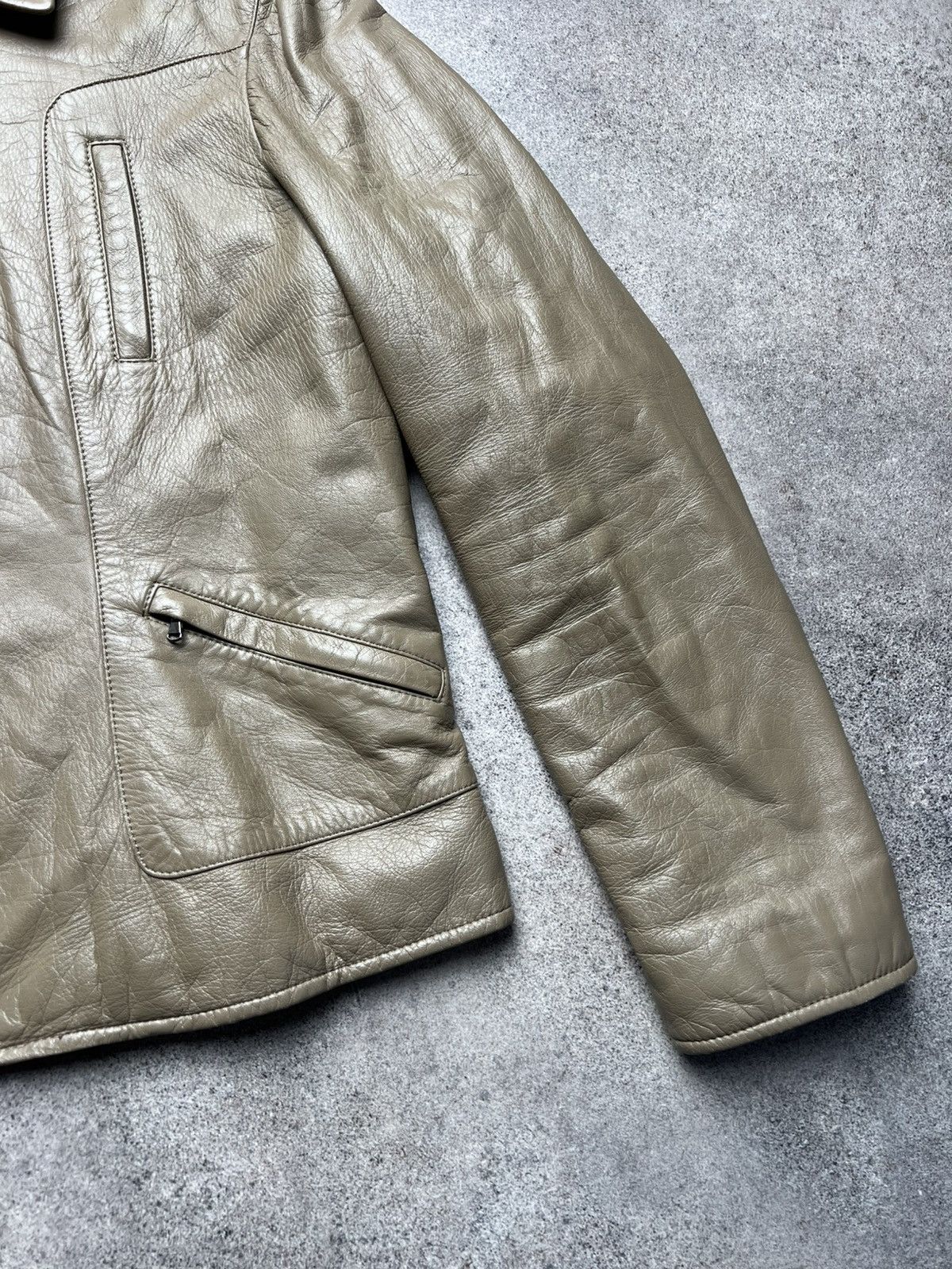 Armani Armani Jeans heavy leather jacket Size S / US 4 / IT 40 - 2 Thumbnail
