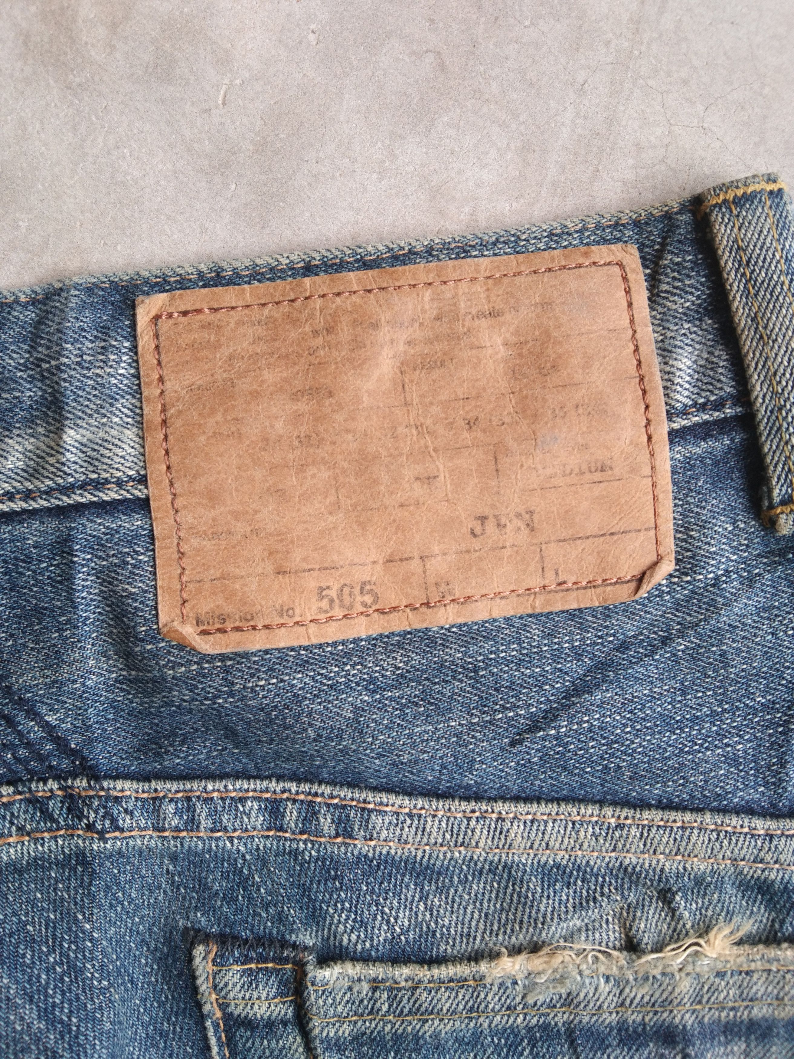 Japanese Brand Vintage Redline Edwin 505 Selvedge Distressed Jeans 30x29 Size US 30 / EU 46 - 6 Thumbnail