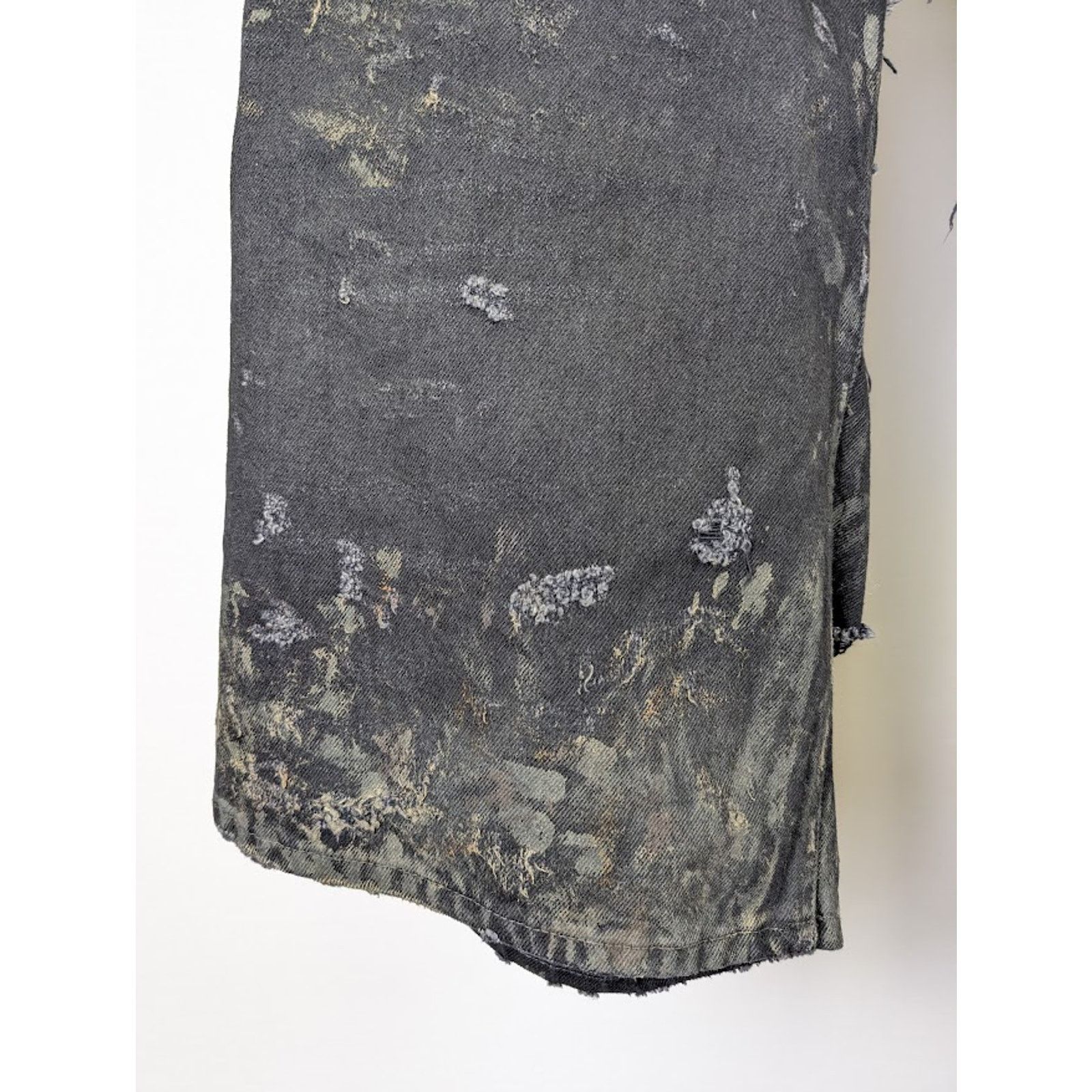Balenciaga o1rshd1 Unisex Super Destroyed Baggy Pants 13 in Flat Black Size US 32 / EU 48 - 4 Thumbnail