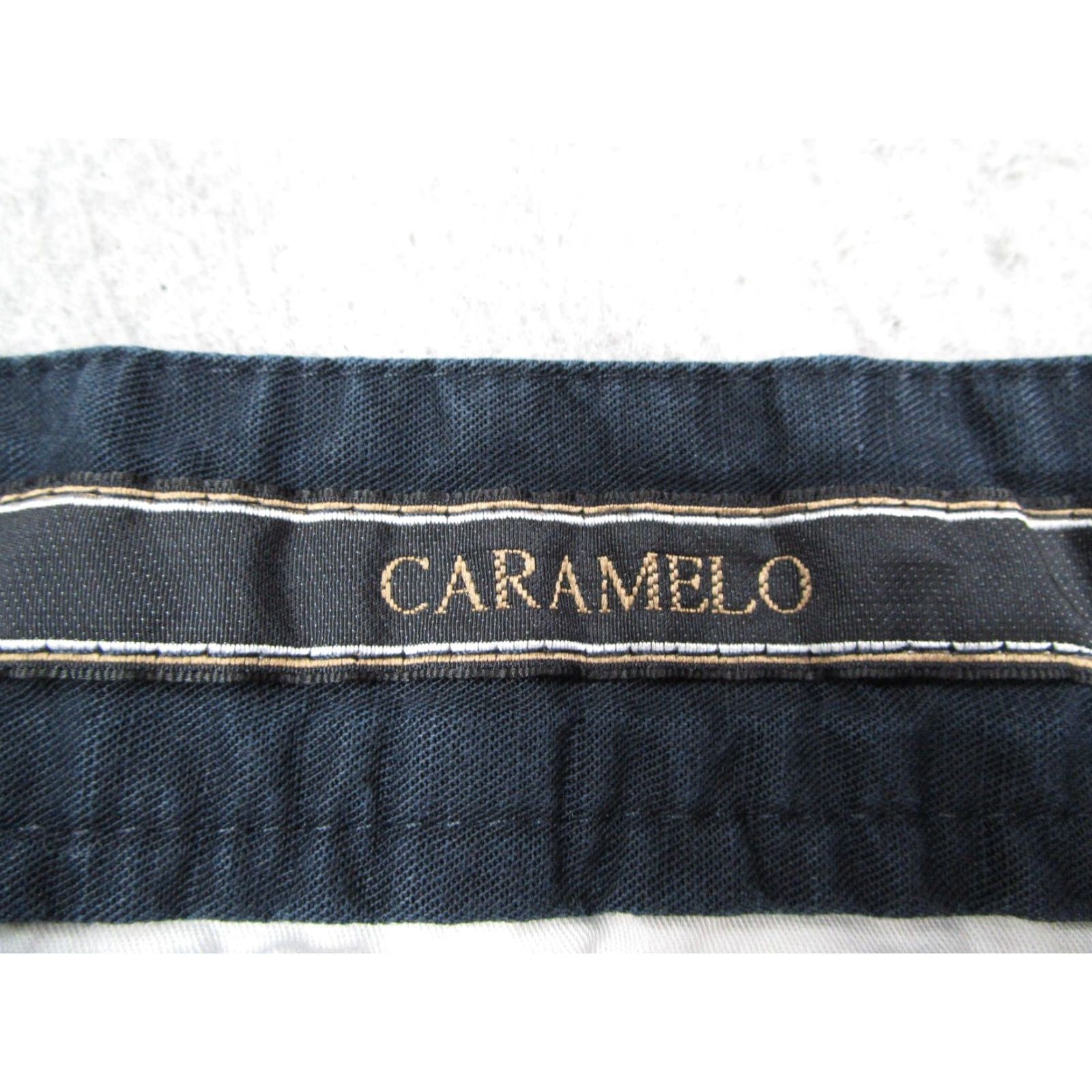 Vintage VINTAGE Caramelo Pants Mens 44 Navy Blue Linen Lyocell Chino Flat Front Casual 32x34 Mens Pants Size US 44 / EU 60 - 3 Thumbnail