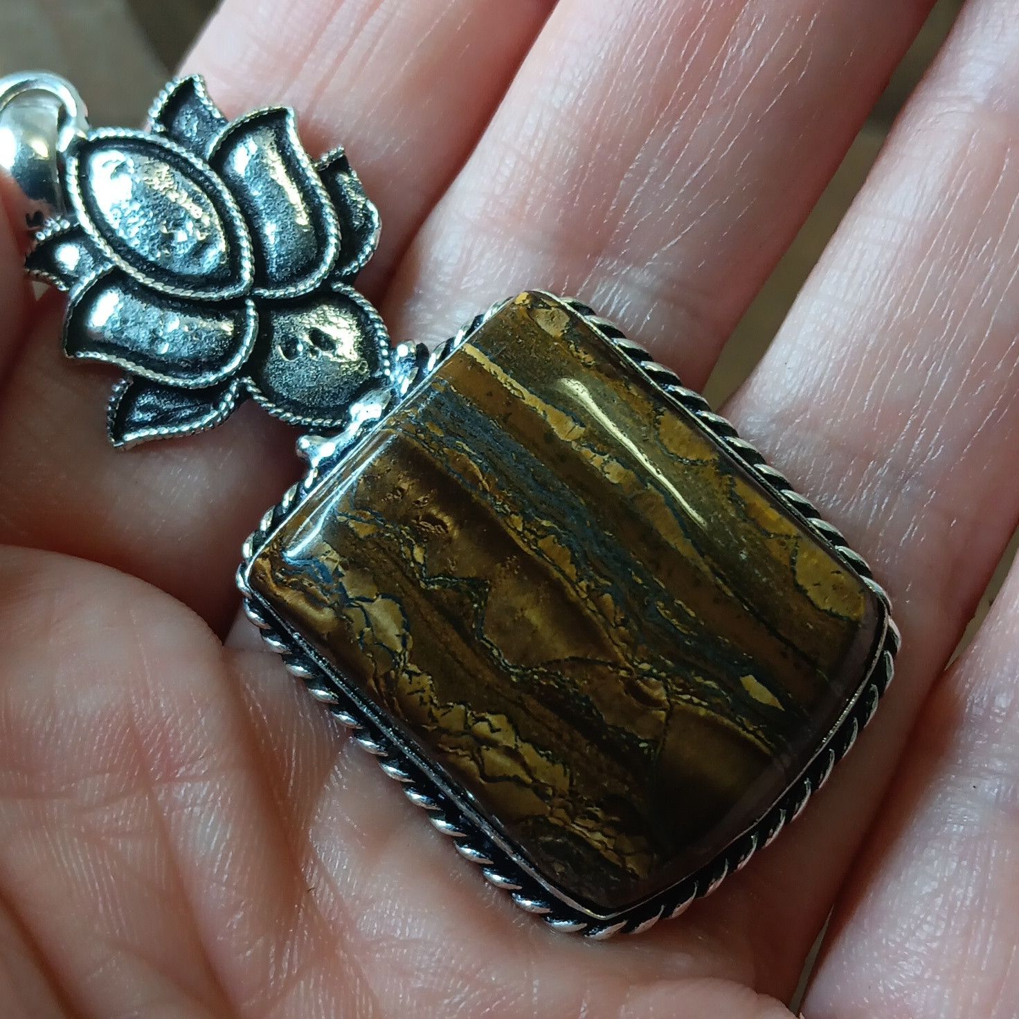 Other Tiger Eye gemstone pendant necklace Size ONE SIZE - 5 Thumbnail