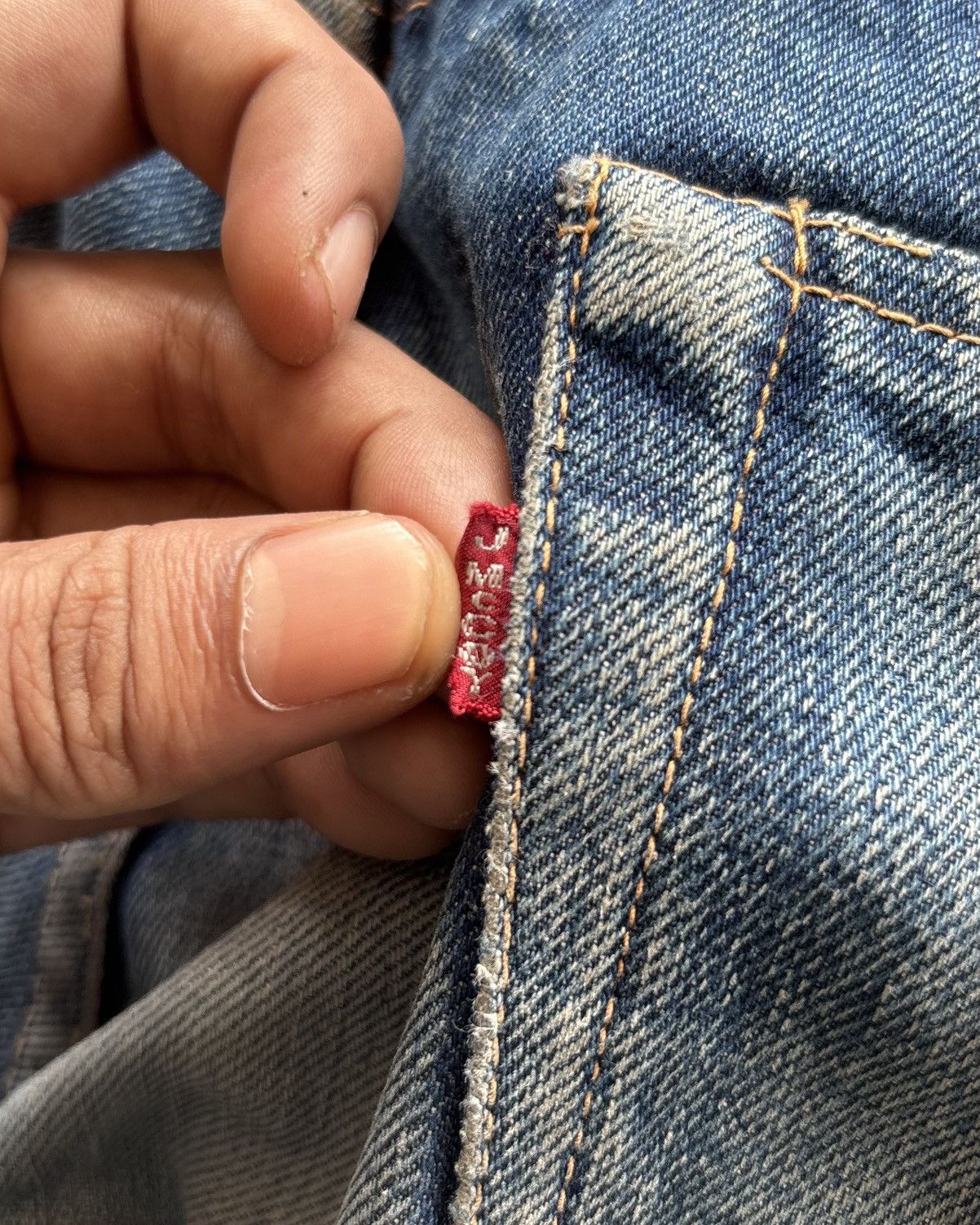 TOYS McCOY 🔥CRAZY Joe McCoy Salvedge Faded Denim Jeans Size US 30 / EU 46 - 7 Thumbnail