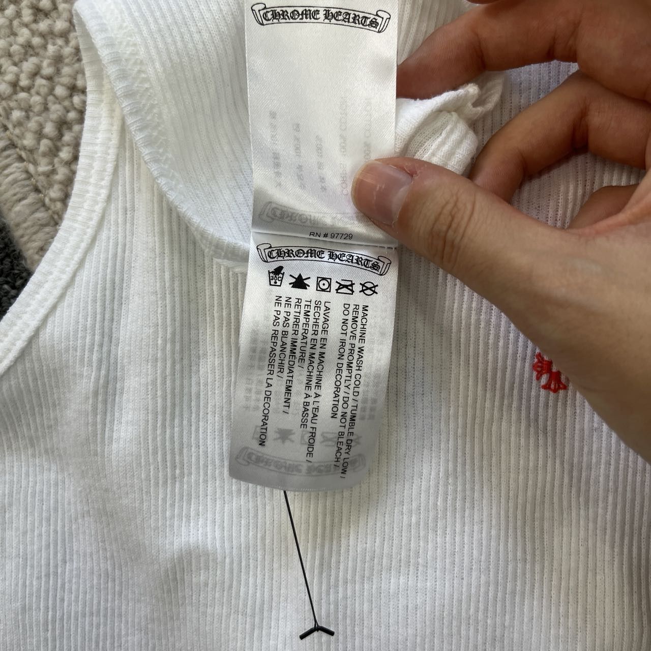 Chrome Hearts × The Rolling Stones Chrome Hearts Rolling Stones Tongue White Tank Top Size S / US 4 / IT 40 - 11 Thumbnail