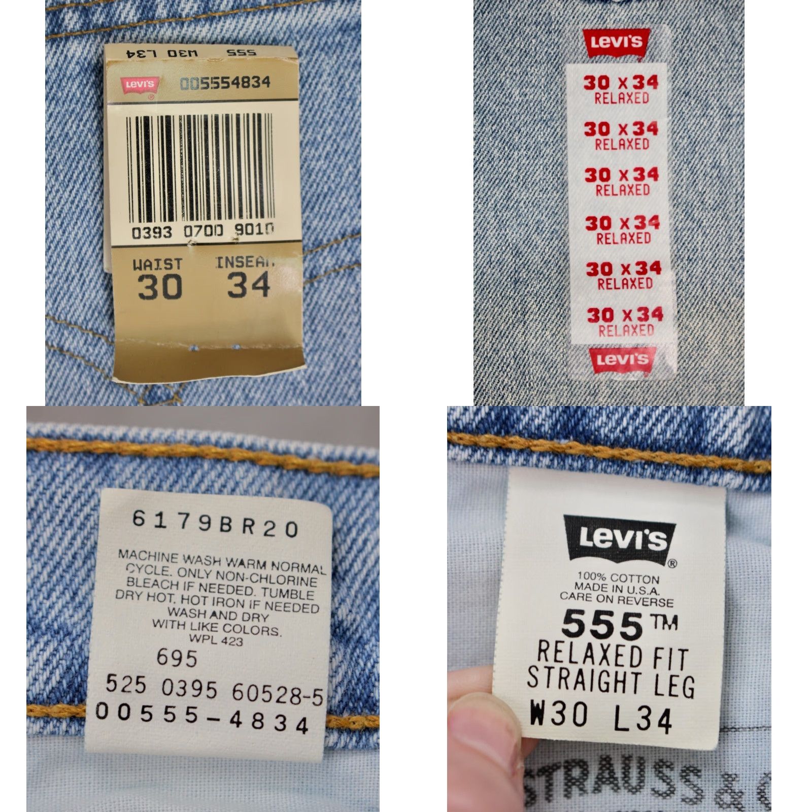 Levi's VINTAGE Levi's 555 Jeans Shirt Size US 30 / EU 46 - 8 Thumbnail
