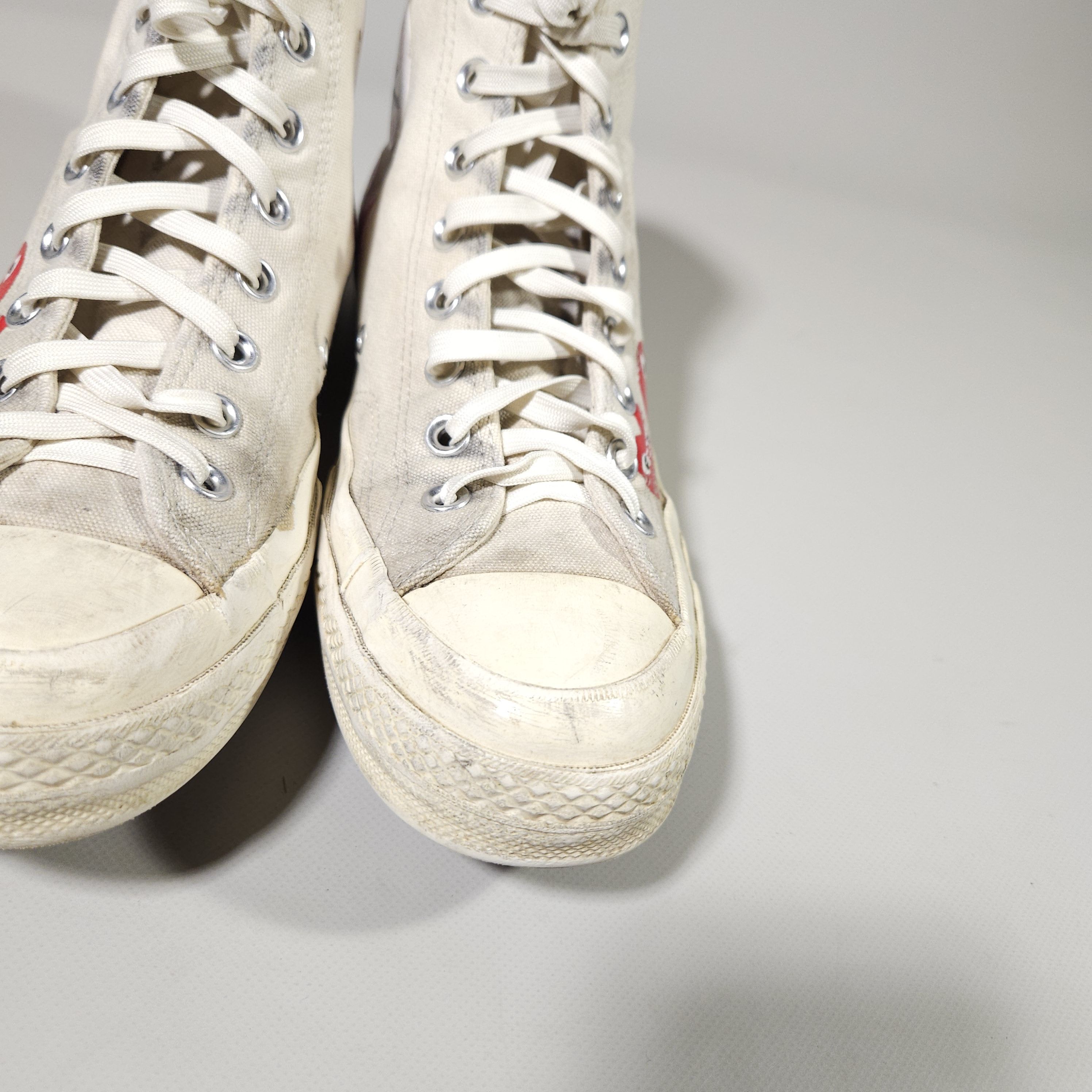 Comme des Garcons × Comme des Garcons PLAY × Converse Converse x Comme Des Garcons Play Hearts High Top Shoes US 8 Size US 8 / EU 41 - 14 Thumbnail