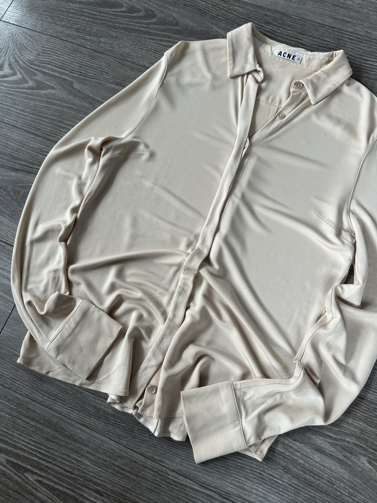 Acne Studios ‼️Vintage Acne Studios SS13 Sloan Jersey Viscose Blouses‼️ Size XS / US 0-2 / IT 36-38 - 4 Thumbnail
