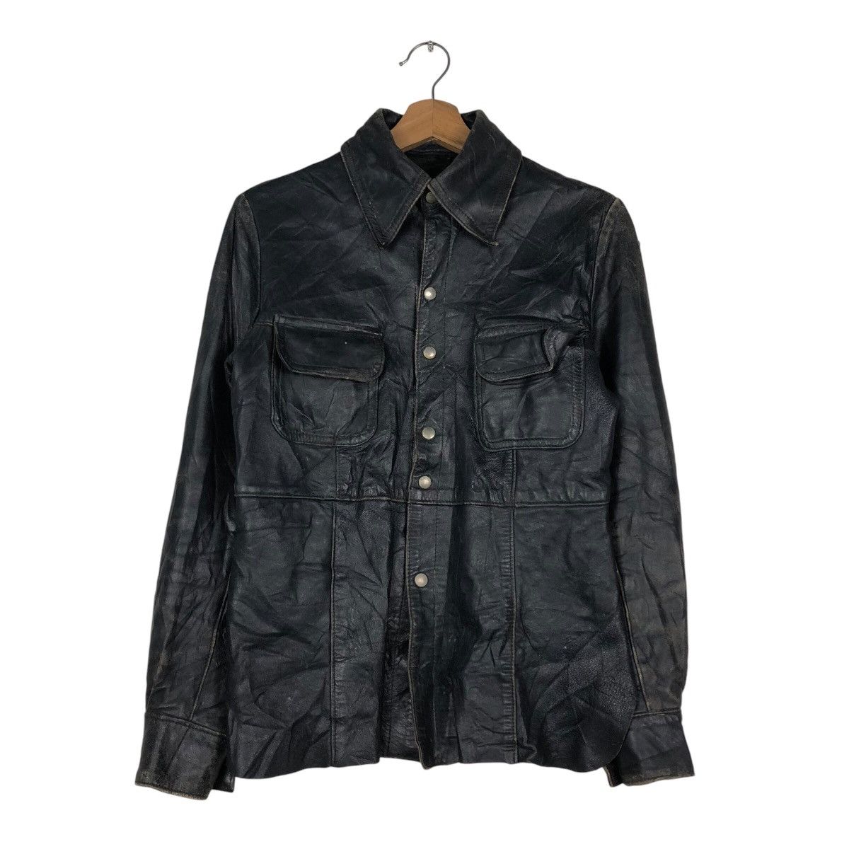 Japanese Brand 📌Unknown Brand Button Biker Leather Jacket 14th Addiction Size US M / EU 48-50 / 2 - 2 Thumbnail
