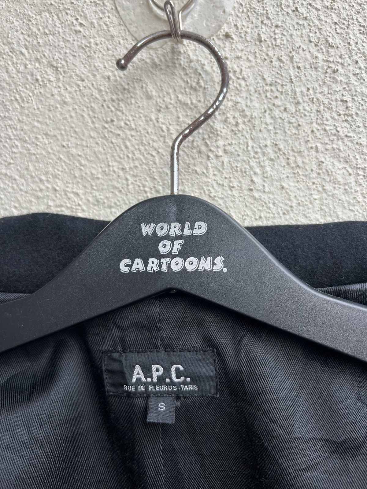 A.P.C. RARE! Archive 1998 A.P.C. France Black Wool Overcoat Jacket Size US S / EU 44-46 / 1 - 14 Thumbnail