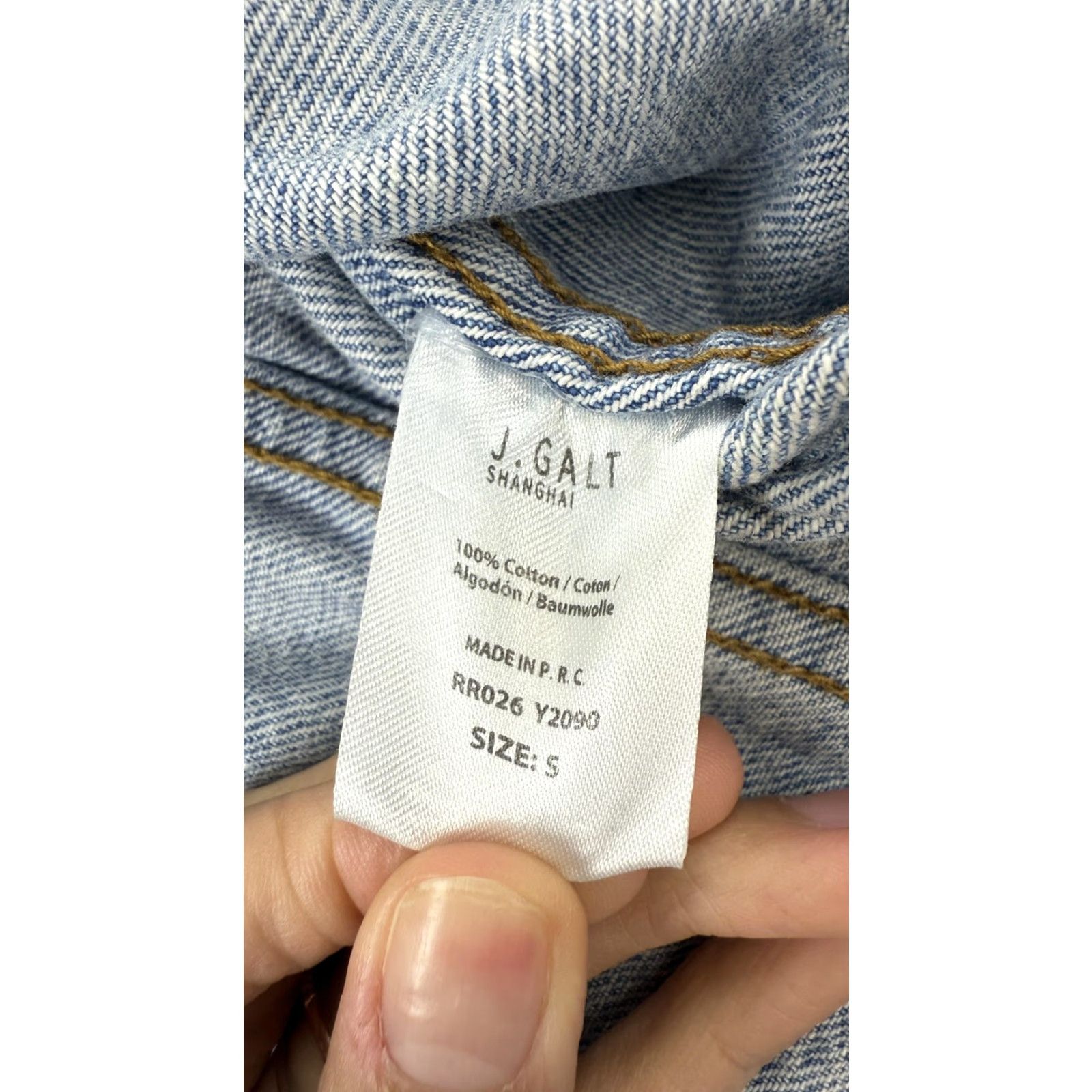 Denime VINTAGE J. Galt Denim Jacket Womens Small Blue Trucker Jean Coat Casual 90s Grunge Size 28" / US 6 / IT 42 - 5 Thumbnail