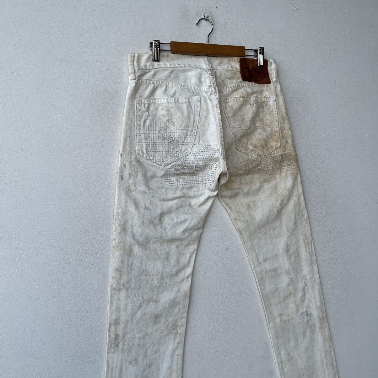 Helmut Lang Denim & Supply Ralph Lauren Boro Sashiko Distressed Denim Size US 32 / EU 48 - 13 Thumbnail