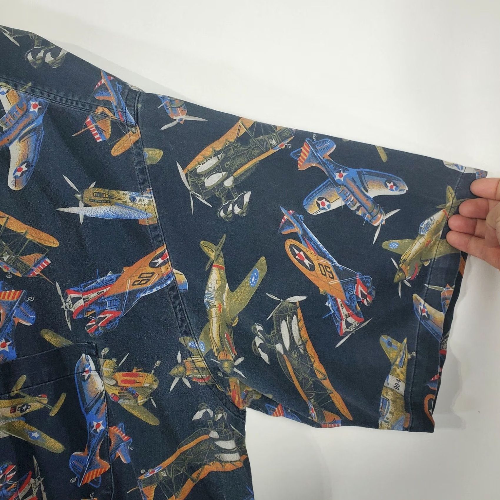 Vintage VINTAGE Smithsonian Airplane Shirt Mens XL Black All Over Print Military Size US XL / EU 56 / 4 - 3 Thumbnail
