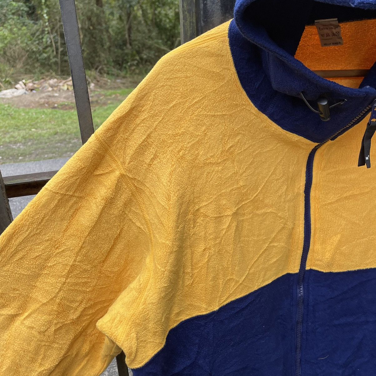 Helly Hansen × Vintage 🔥Vintage Helly Hansen Two Tone Hooded Zipper Fleece Jacket Size US L / EU 52-54 / 3 - 6 Thumbnail