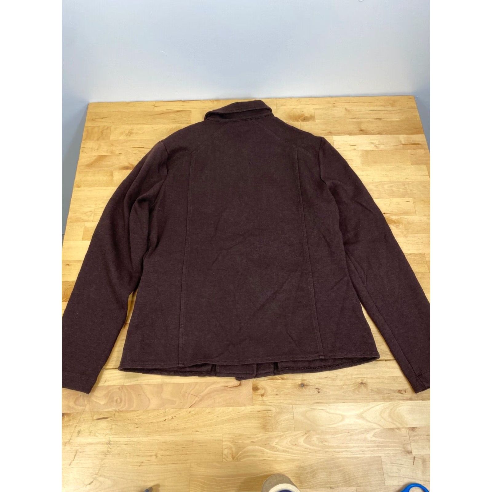 Talbots TALBOTS Petite Blazer Jacket Pea Coat Dark Purple Size PP #1205 Women Pea Coat 90s Collared Button Fall Spring Winter Petites Jacket Size XXS / US 00 / IT 34 - 2 Thumbnail
