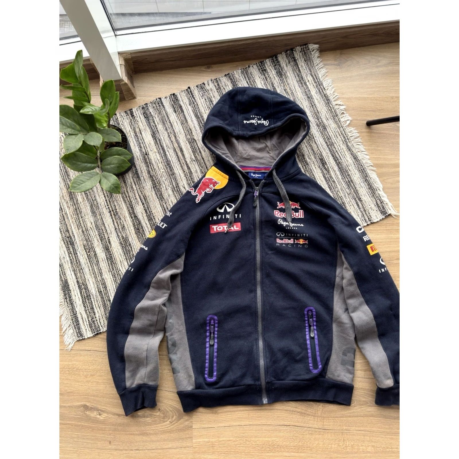 Pepe Jeans VINTAGE Pepe Jeans Red Bull Racing Hoodie Shirt Zip Classic Men S-M Blue 90s Racing Logo Size US S / EU 44-46 / 1 - 4 Thumbnail