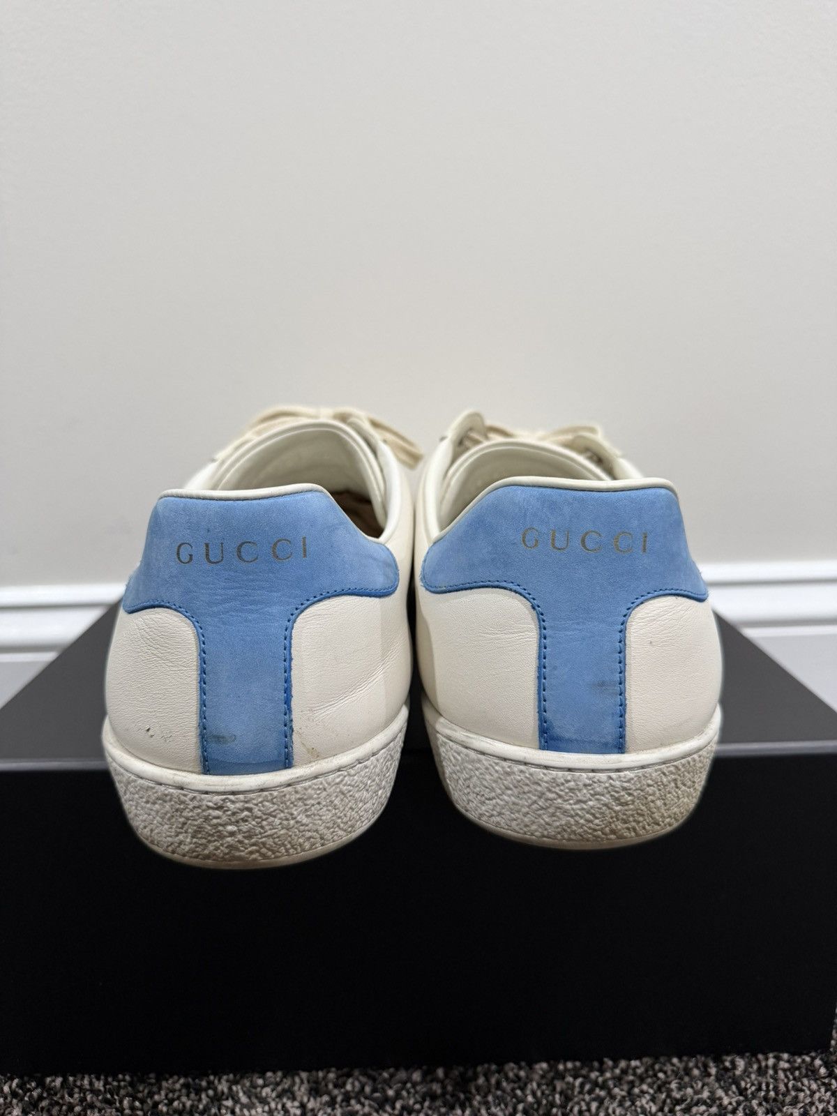 Gucci Gucci Ace Interlocking GG Red Logo / White Lowtop Sneakers Size US 10 / EU 43 - 3 Thumbnail