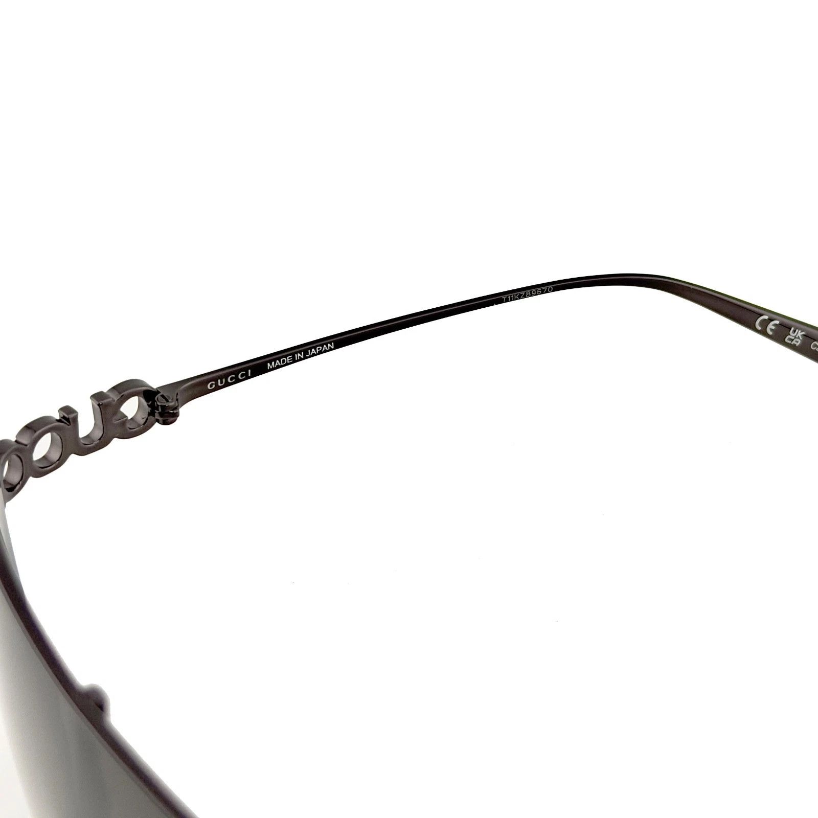 Gucci GUCCI 1936 Gg1936S Gray Black Logo Metal Mask Sunglasses 002 Size ONE SIZE - 8 Thumbnail