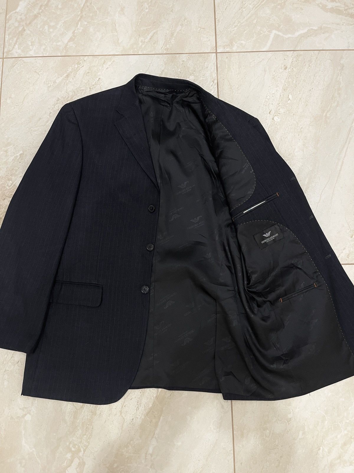 Giorgio Armani 🔥Giorgio Armani blazer Mens Blue suit jacket wool sport coat Size 52R - 9 Thumbnail