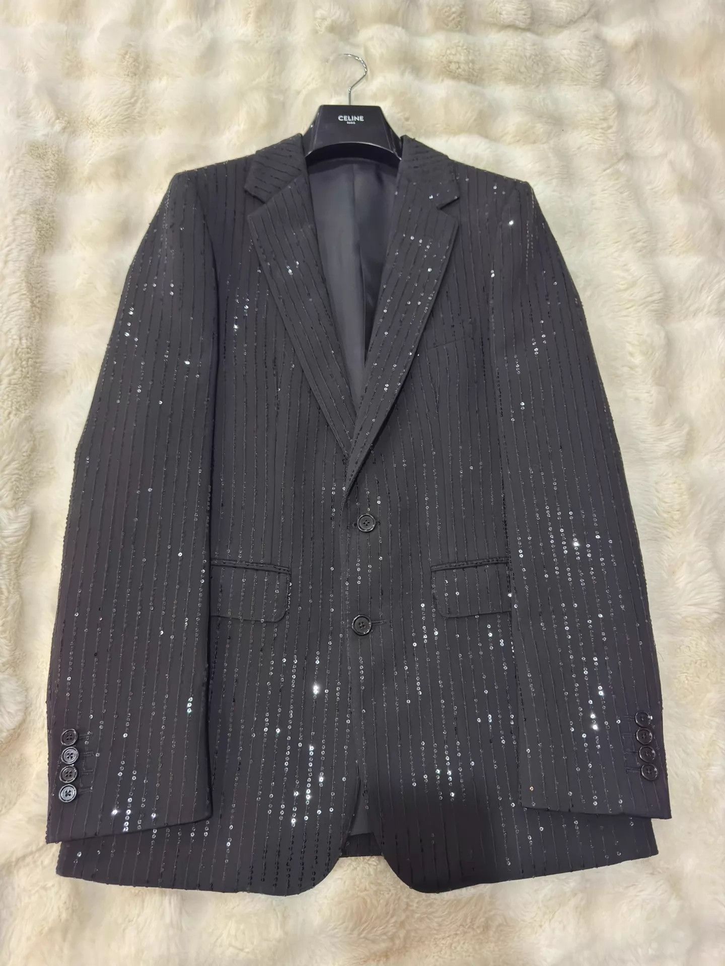 Celine Celine 23ss Hedi beaded men's suit 48 NWT Size 48R - 1 Thumbnail