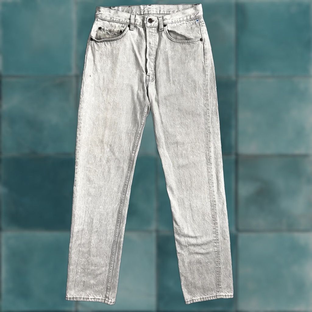 Levi's VINTAGE Levi's 501 Jeans Men 90s USA Straight Gray Light Wash 31x34 Inseam 34 Mid Rise Cotton Denim Regular Buttons 501 Series Mens Size US 31 - 1 Thumbnail