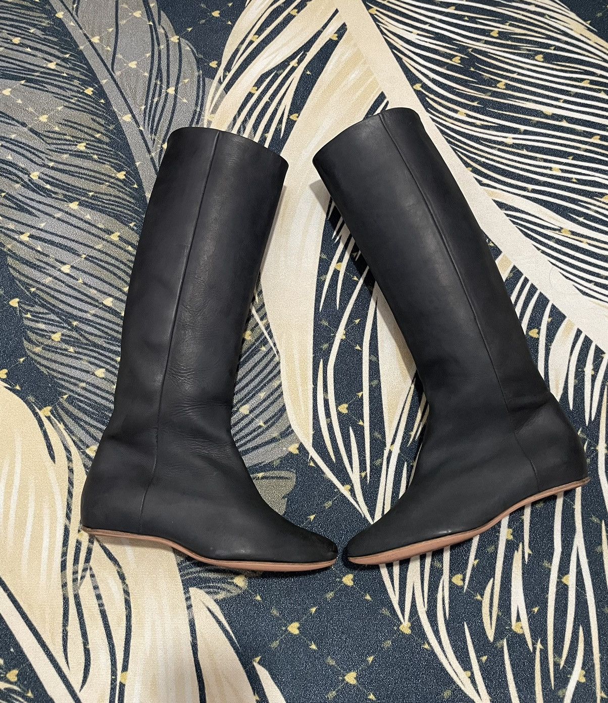 H&M × Maison Margiela Maison Martin Margiela for H&M Knee High Leather Boots 2008 Size US 5 / IT 35 - 2 Thumbnail