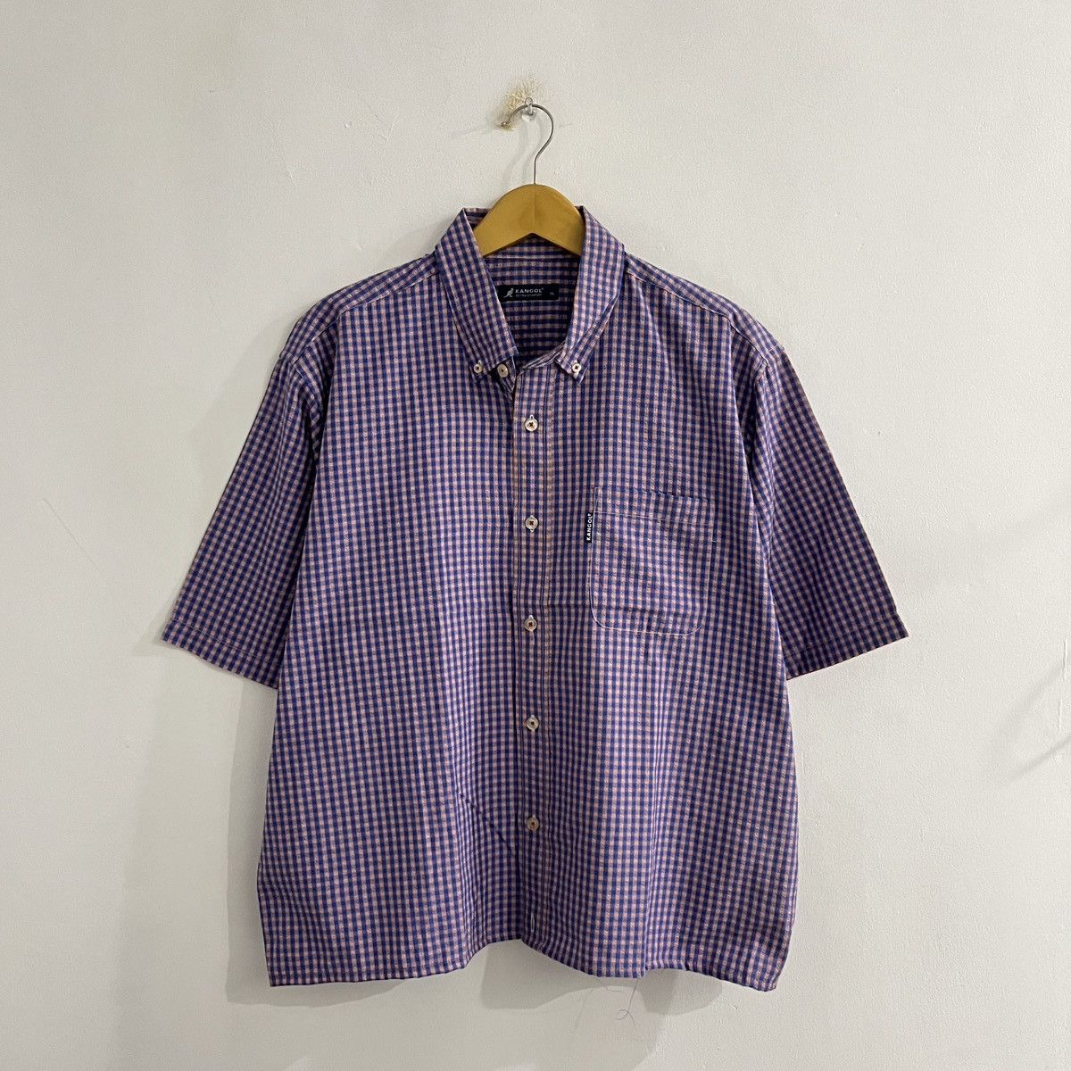 Japanese Brand × Kangol Kangol Plaid Shirt Boxy Oversized Cut - Jun25 Size US XL / EU 56 / 4 - 1 Thumbnail