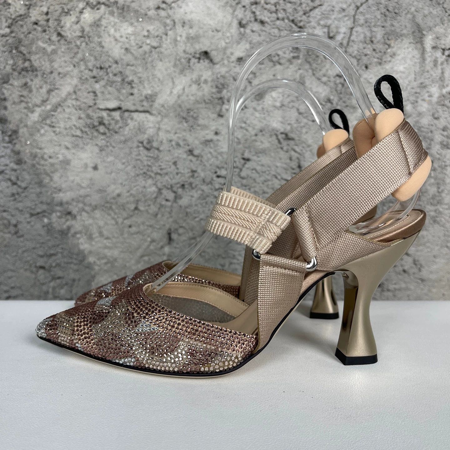 Fendi Fendi Crystal Heels Women's 37 New Unworn Size US 6.5 / IT 36.5 - 3 Thumbnail