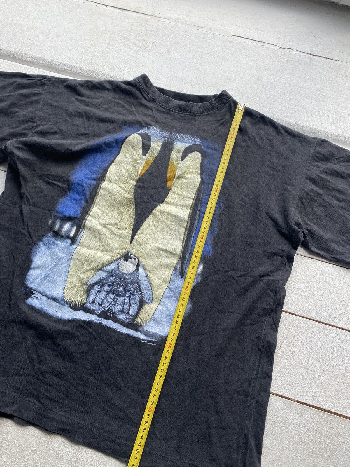 Other × Vintage 90s🔥Save The Penguin Humor Zip It Pink Floyd Style T shirt Size US XL / EU 56 / 4 - 8 Thumbnail