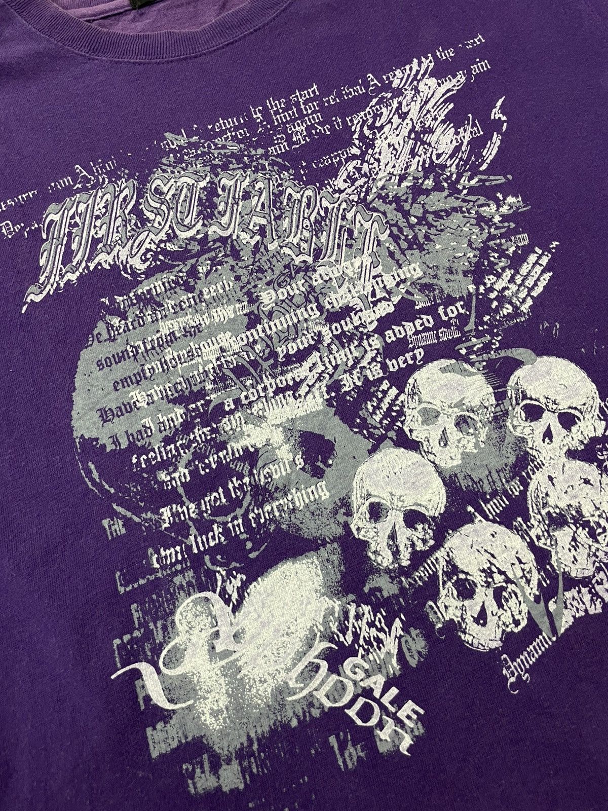 Japanese Brand Vintage Y2K Faded Sideway Wording Poem Skull Size US M / EU 48-50 / 2 - 6 Thumbnail