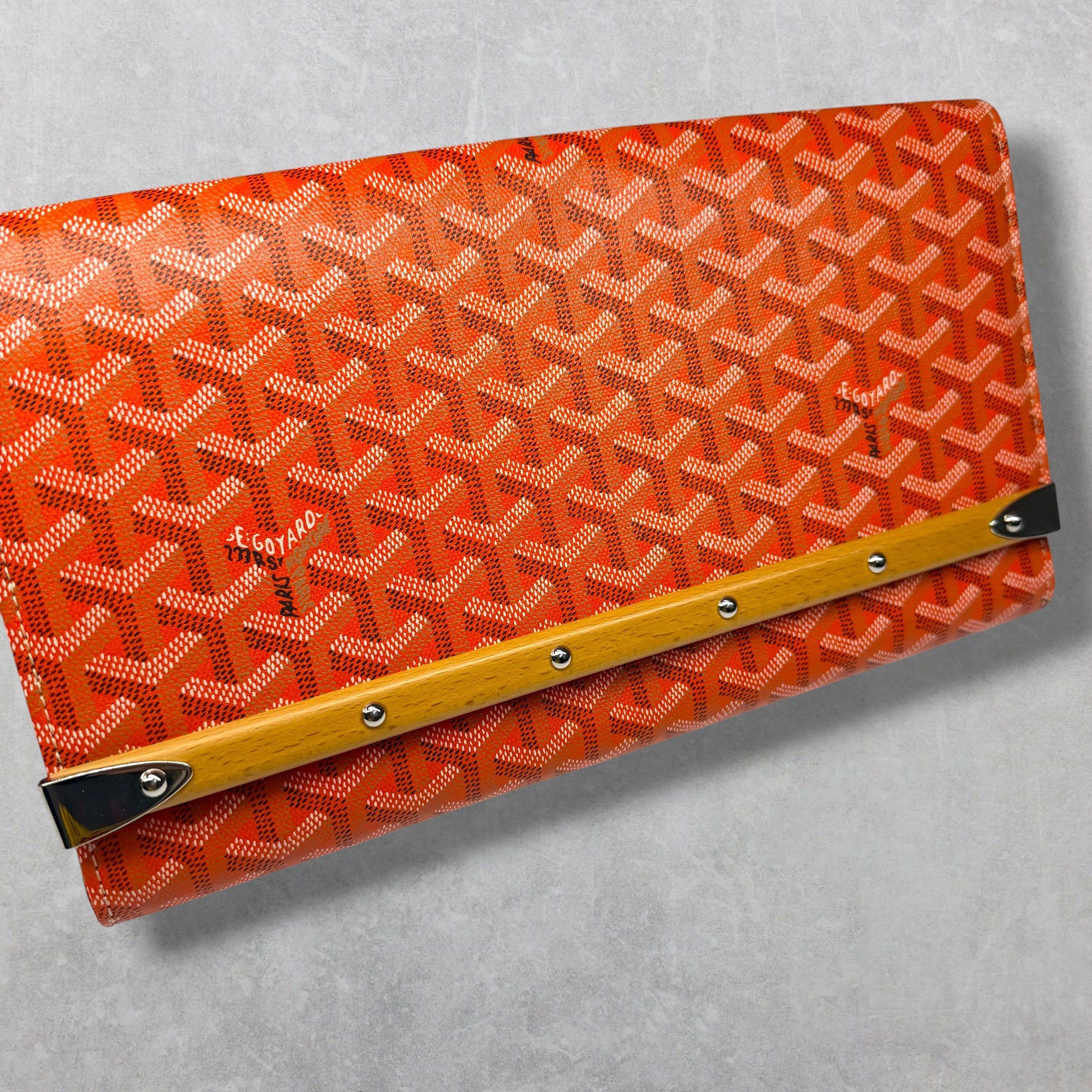 Goyard Goyard Orange Monte Carlo Bois Clutch Size ONE SIZE - 1 Thumbnail