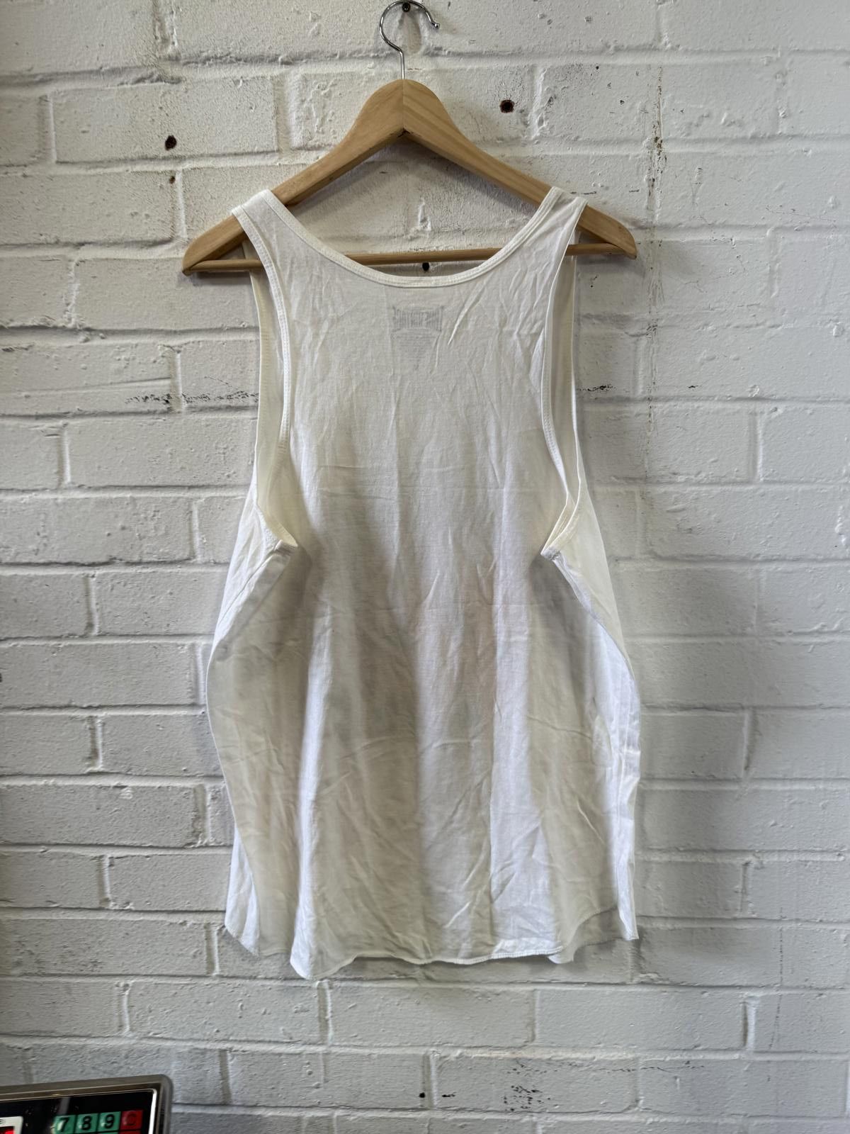 Designer White Orange Crush Graphic Tank Top Size US M / EU 48-50 / 2 - 5 Thumbnail