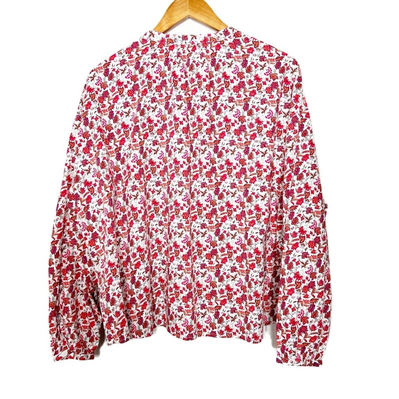 Target Basics Universal Thread Women’s Floral Red Flare Blouse Size M / US 6-8 / IT 42-44 - 7 Thumbnail