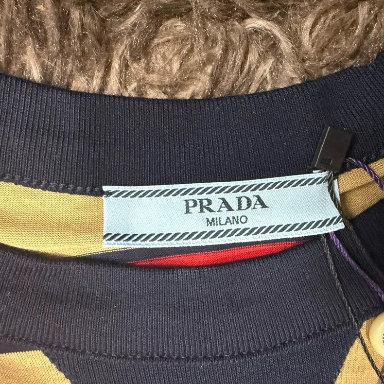 Prada Prada size 36 25 SS red and yellow raglan sleeves striped T Size US M / EU 48-50 / 2 - 2 Thumbnail