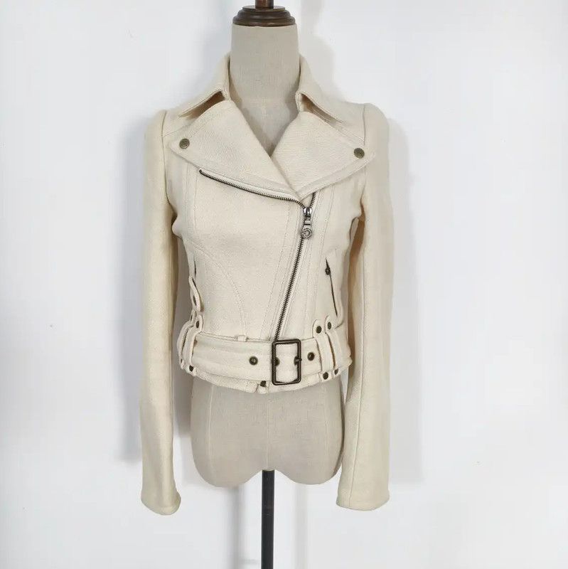 Burberry Burberry Beige Wool Blend Jacket for Women Size S / US 4 / IT 40 - 1 Thumbnail