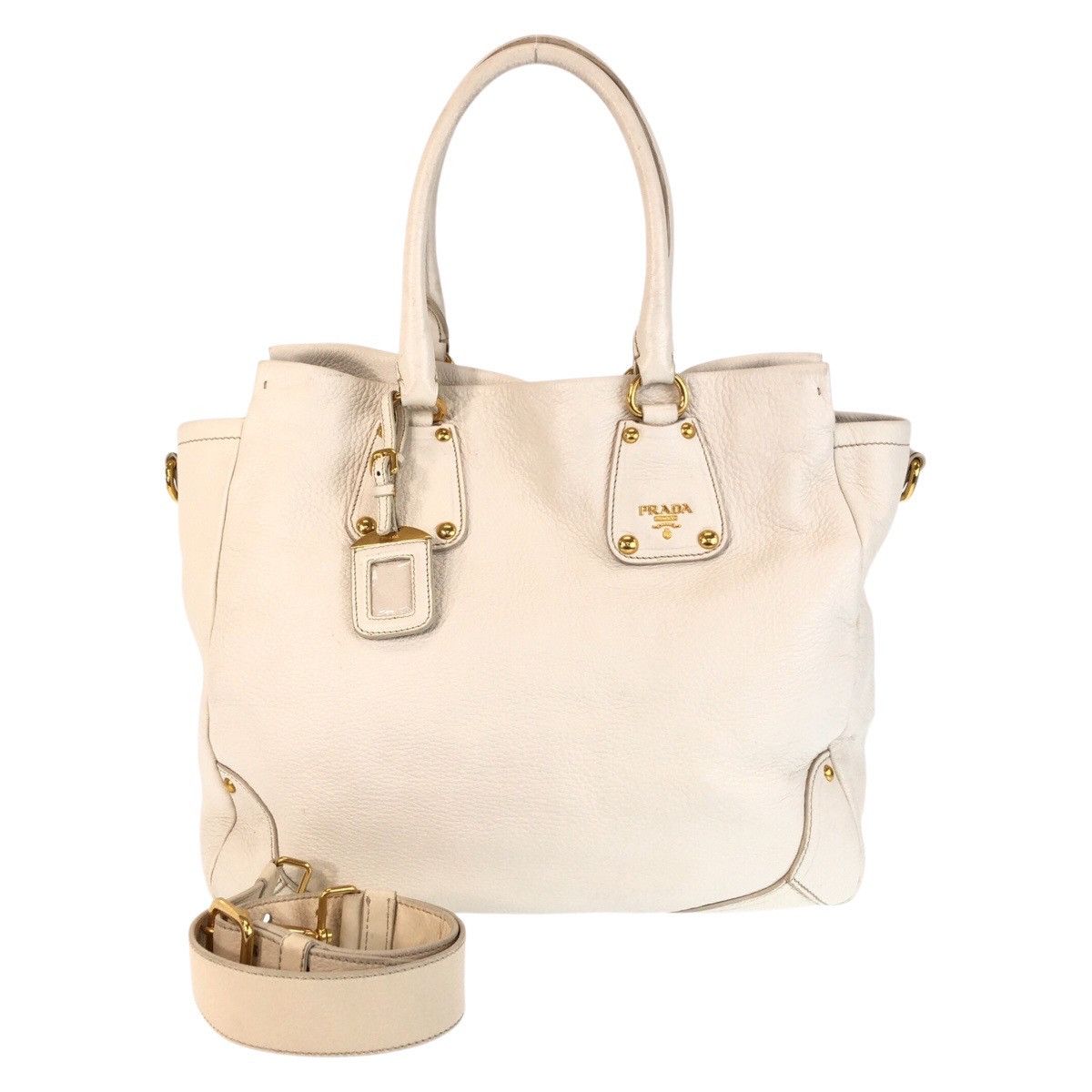 Prada Prada Prada Vitello Daino 2way Bag Leather Shoulder Bag DUTY FREE for USA Size ONE SIZE - 1 Thumbnail
